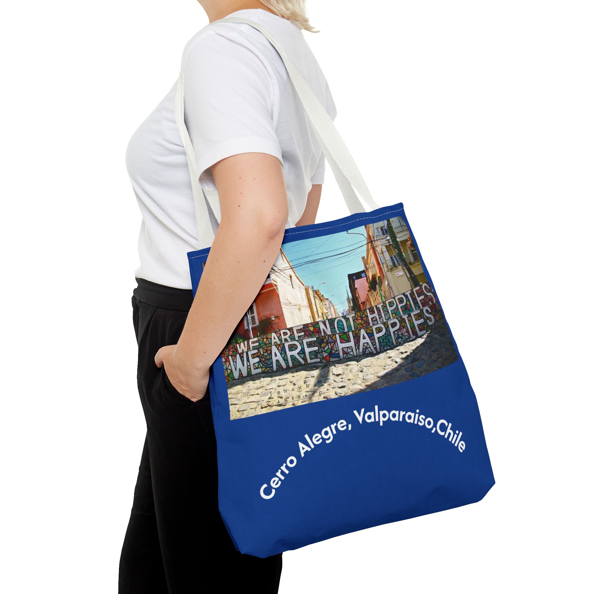 Tote bag with Valparaiso graffiti print by Molanizzi