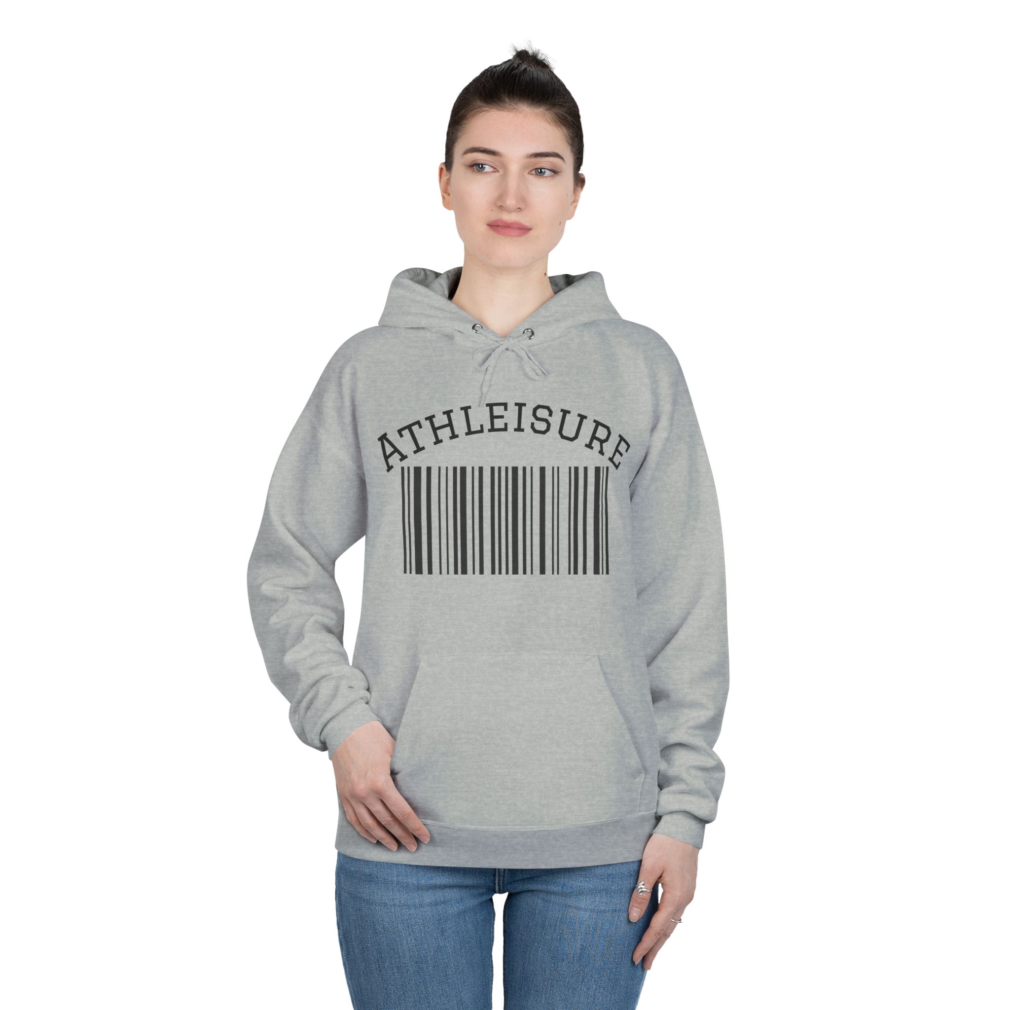 Unisex Eco-Friendly Hoodie with Barcode Design Sweatshirt - Image 55