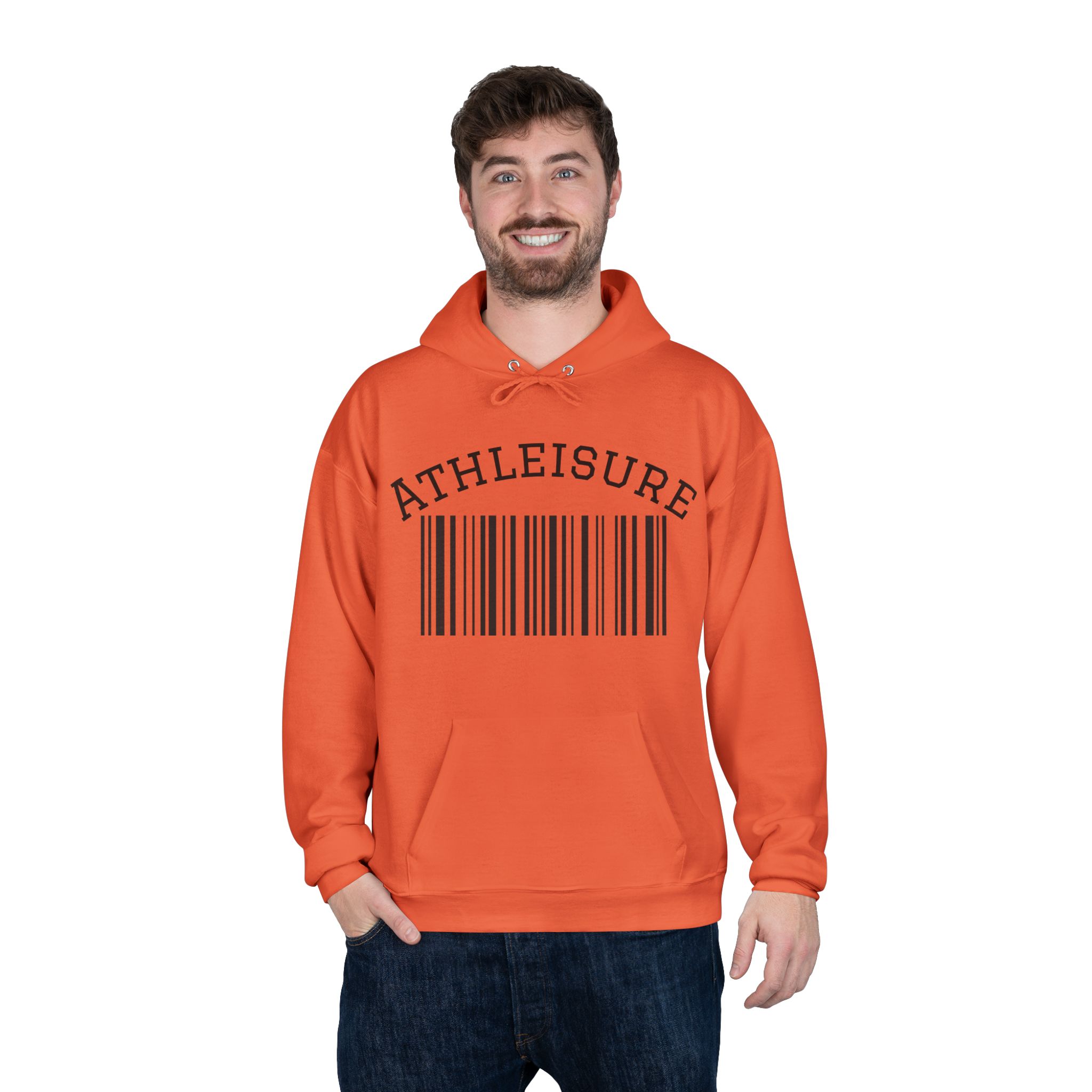 Unisex Eco-Friendly Hoodie with Barcode Design Sweatshirt - Image 32