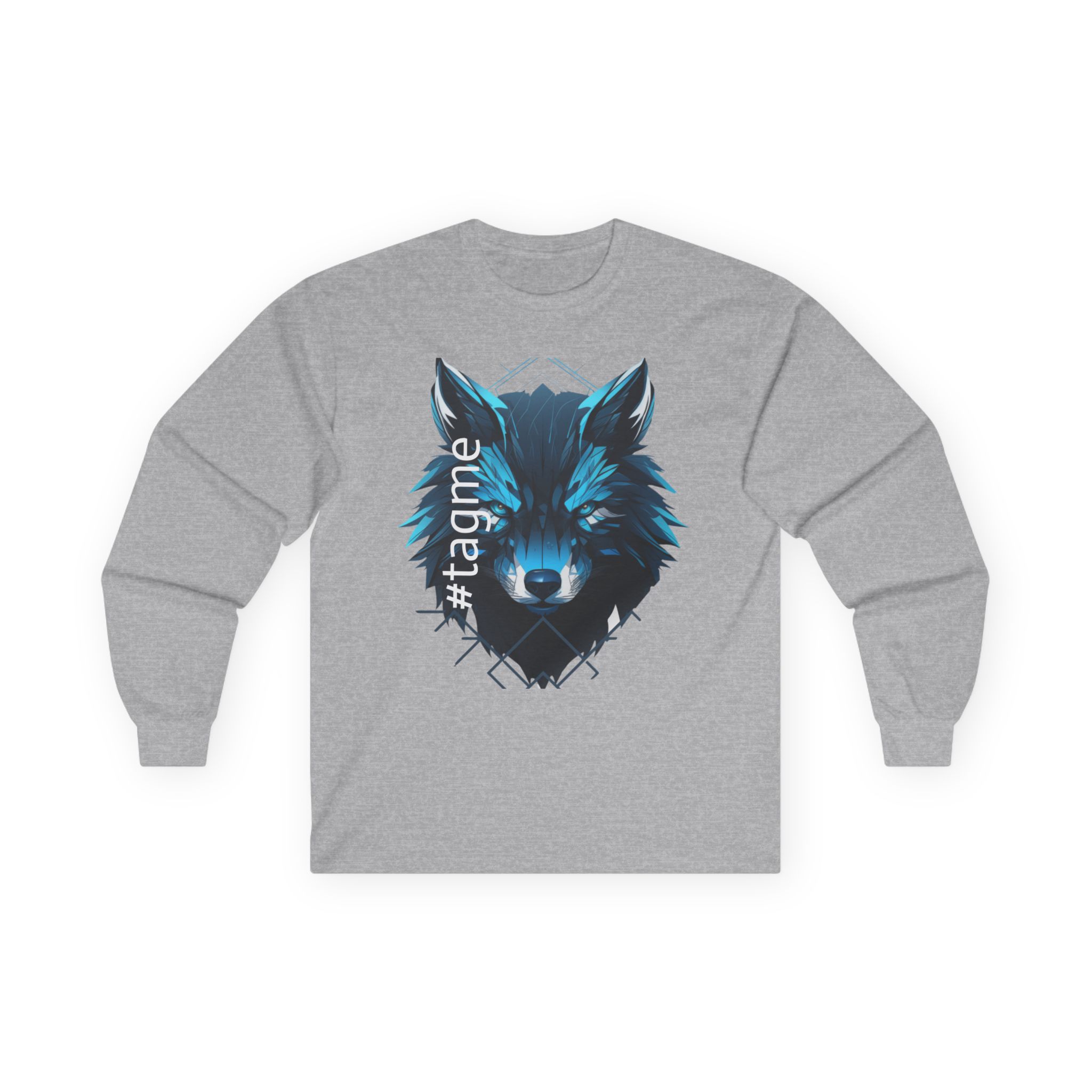 Unisex Long Sleeve Tee with wolf graphics by Molanizzi