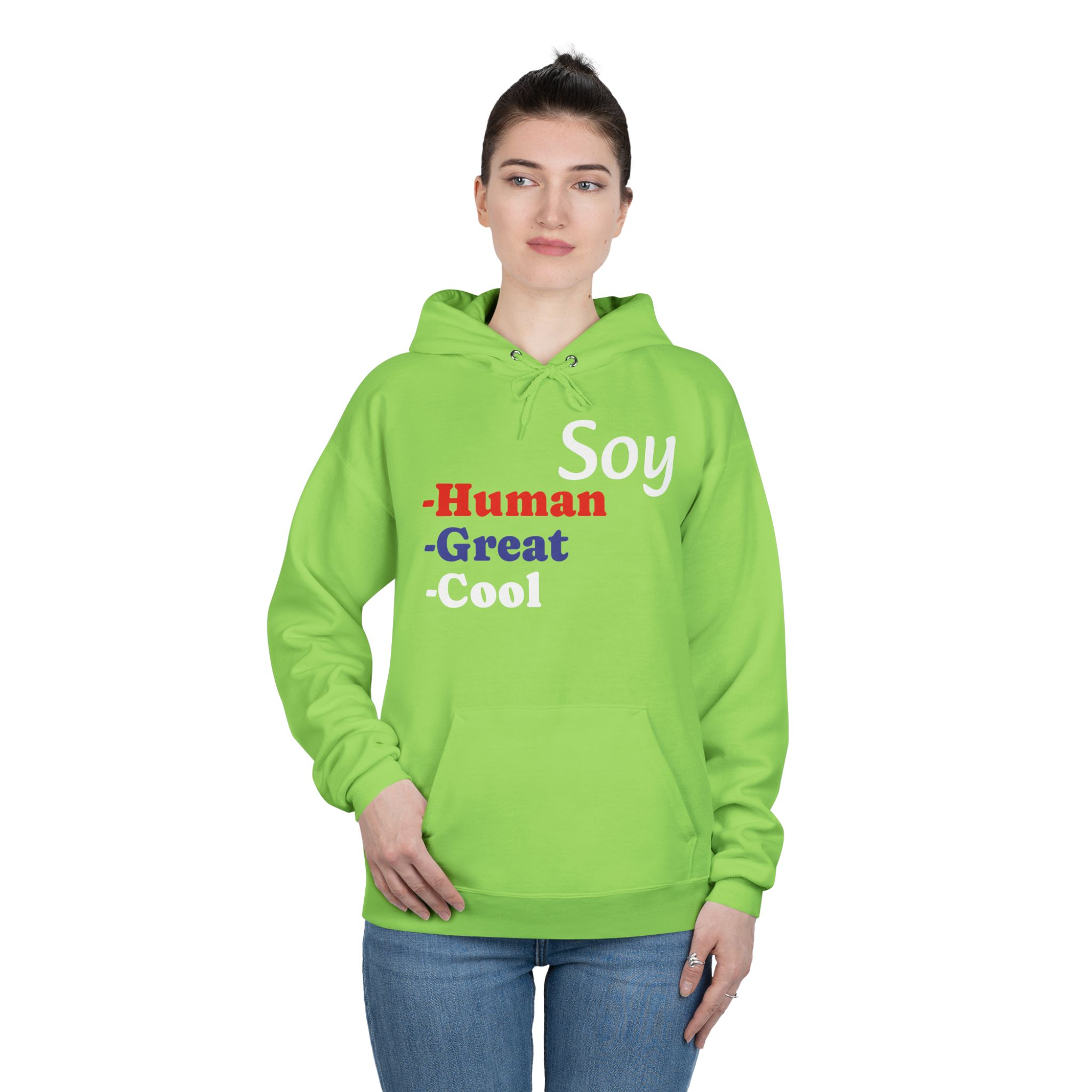 Unisex Eco-Friendly Hoodie - 'Soy Human' Sweatshirt - Image 31