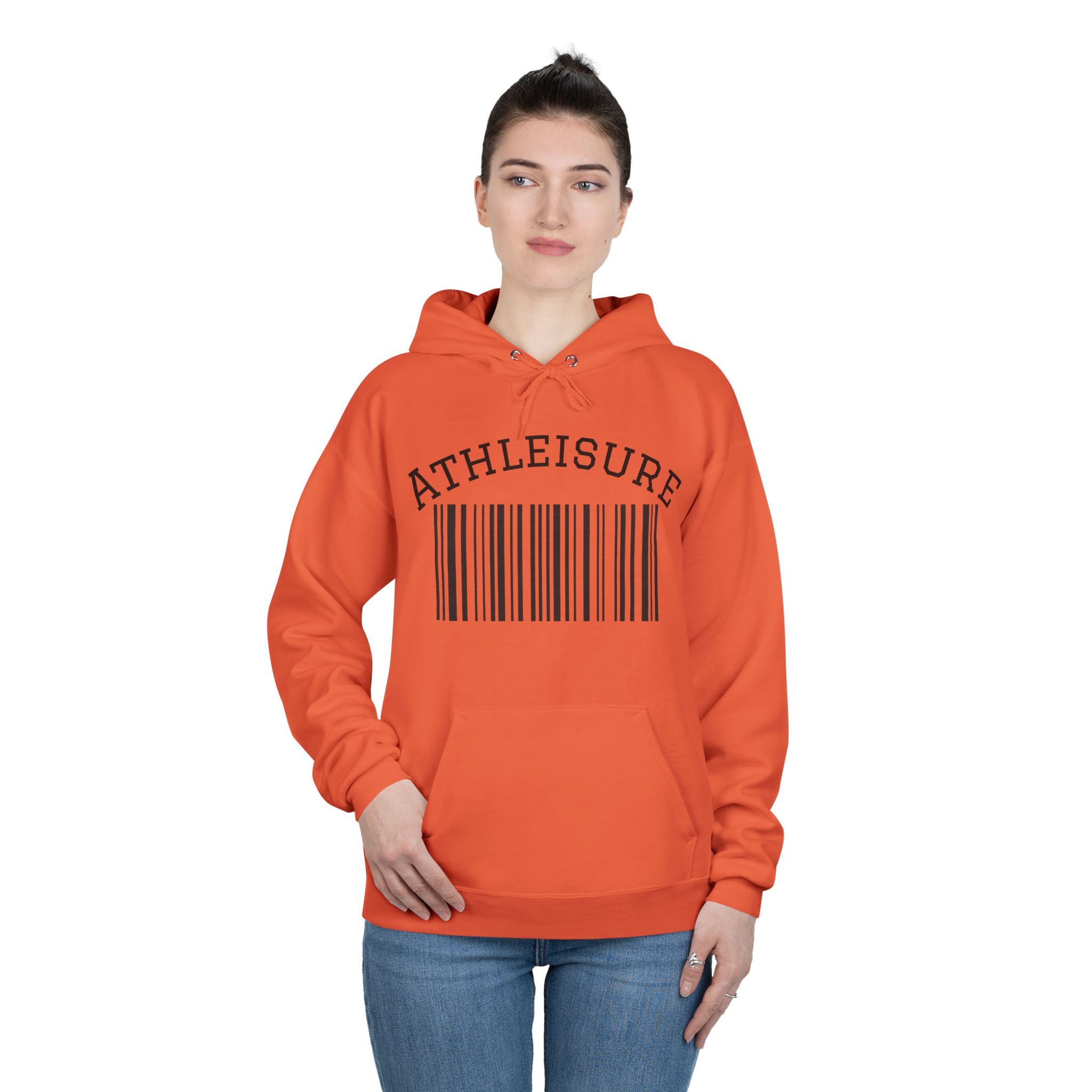 Unisex Eco-Friendly Hoodie with Barcode Design Sweatshirt - Image 31