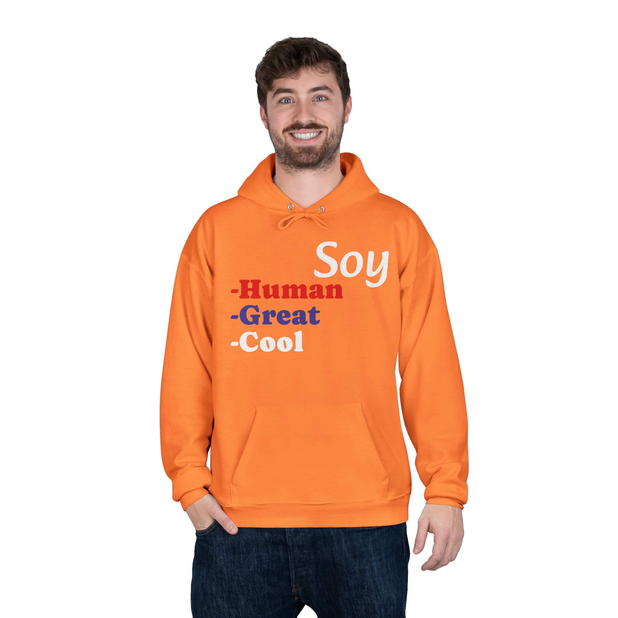 Unisex Eco-Friendly Hoodie - 'Soy Human' Sweatshirt - Image 16
