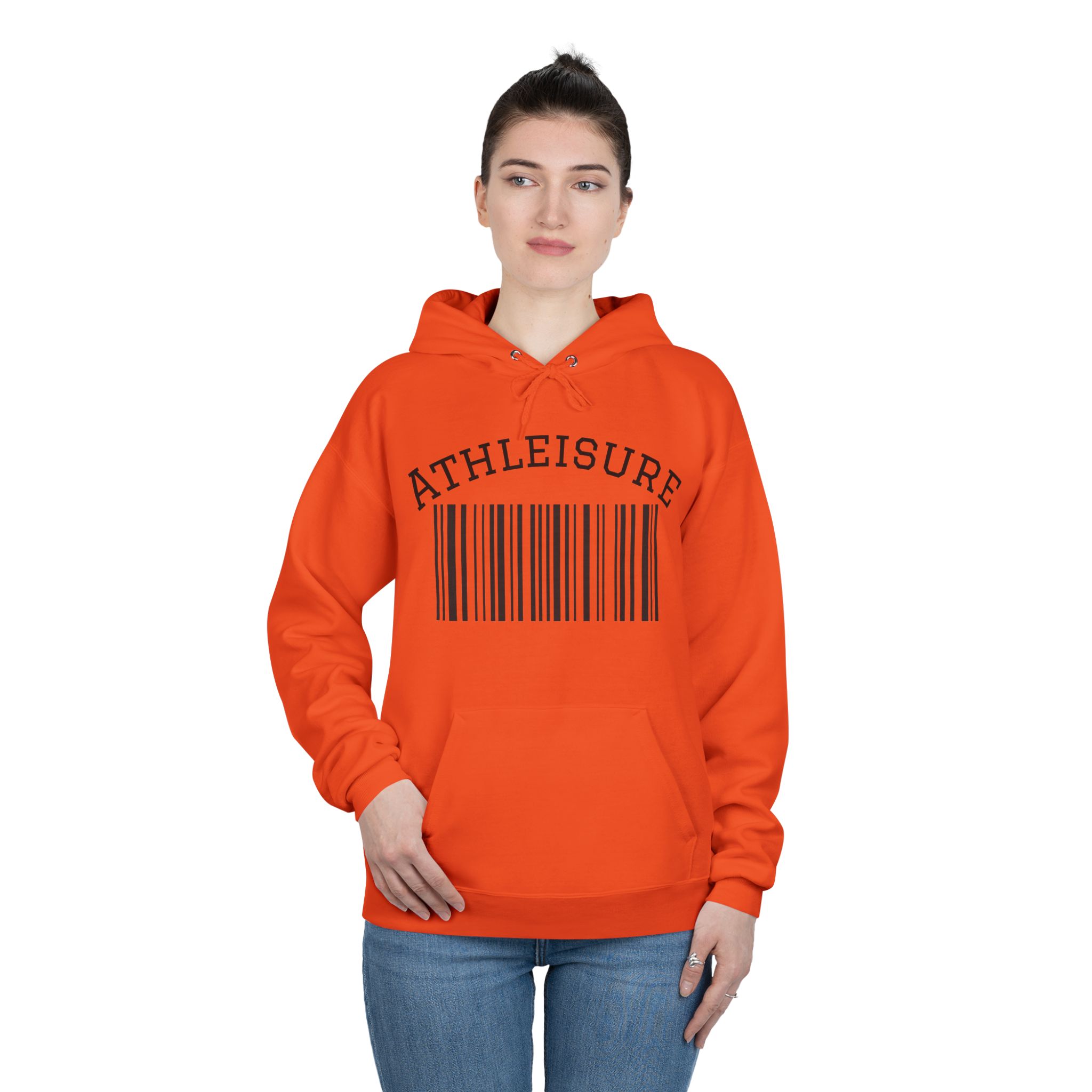 Unisex Eco-Friendly Hoodie with Barcode Design Sweatshirt - Image 15