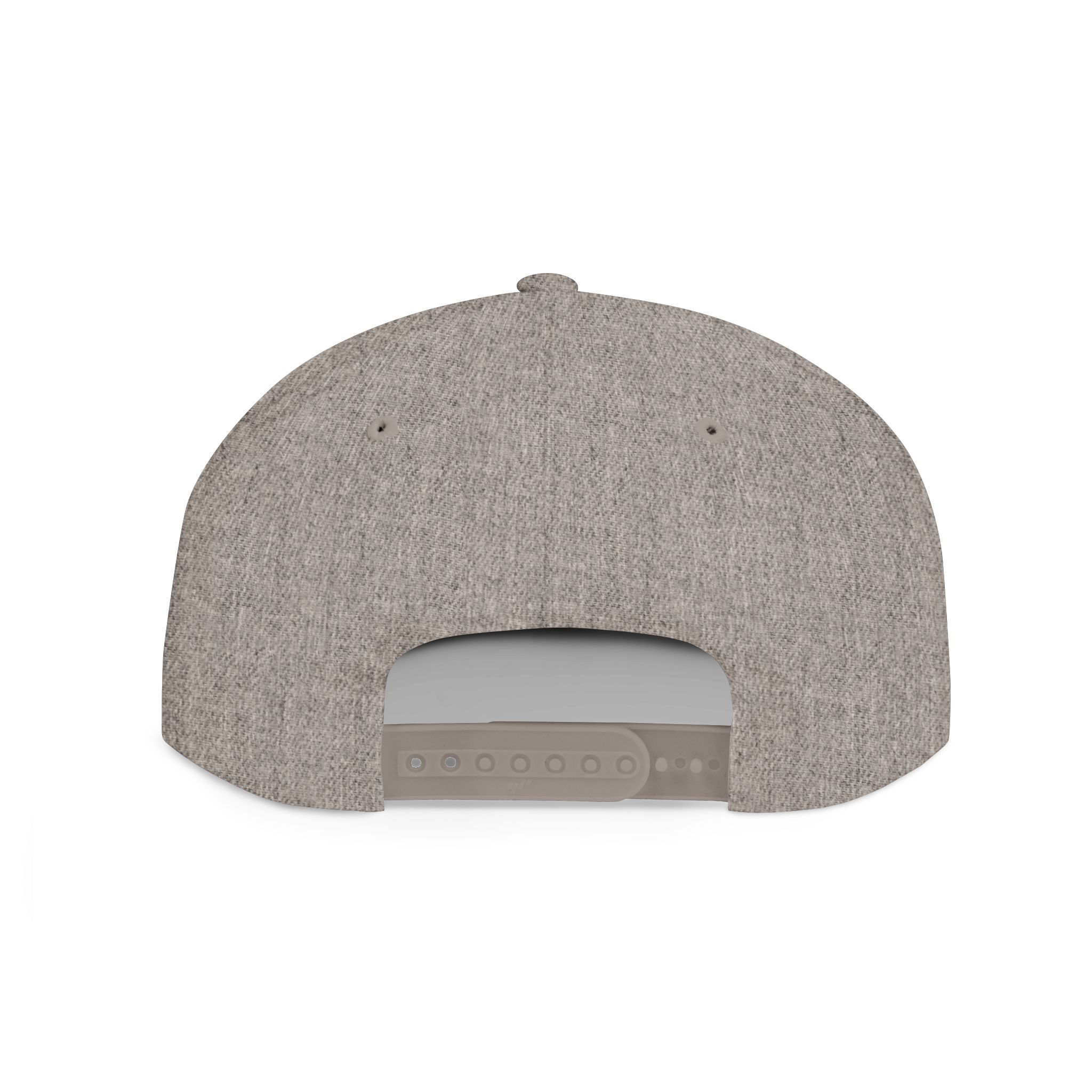 Flat bill snapback hat with a wolf graphic by Molanizzi
