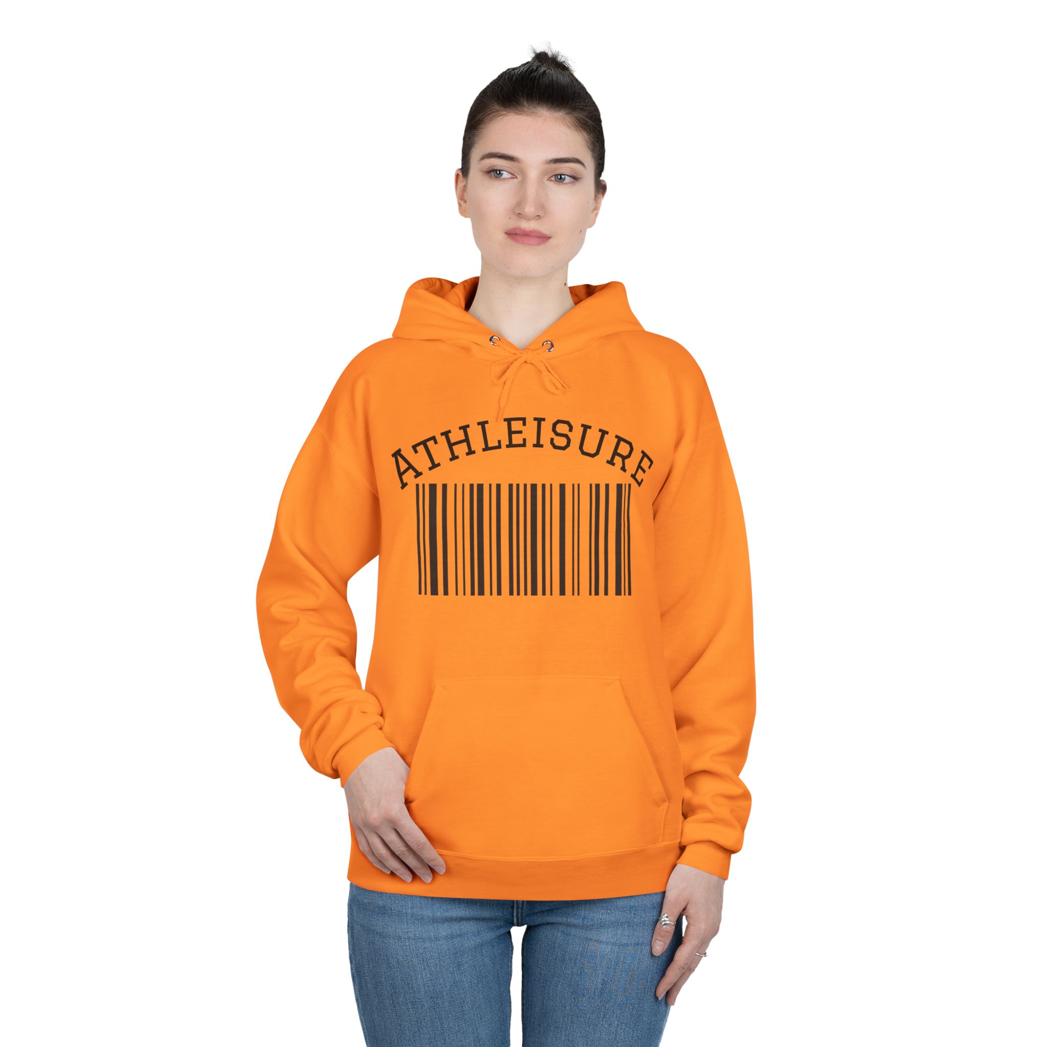 Unisex Eco-Friendly Hoodie with Barcode Design Sweatshirt - Image 27