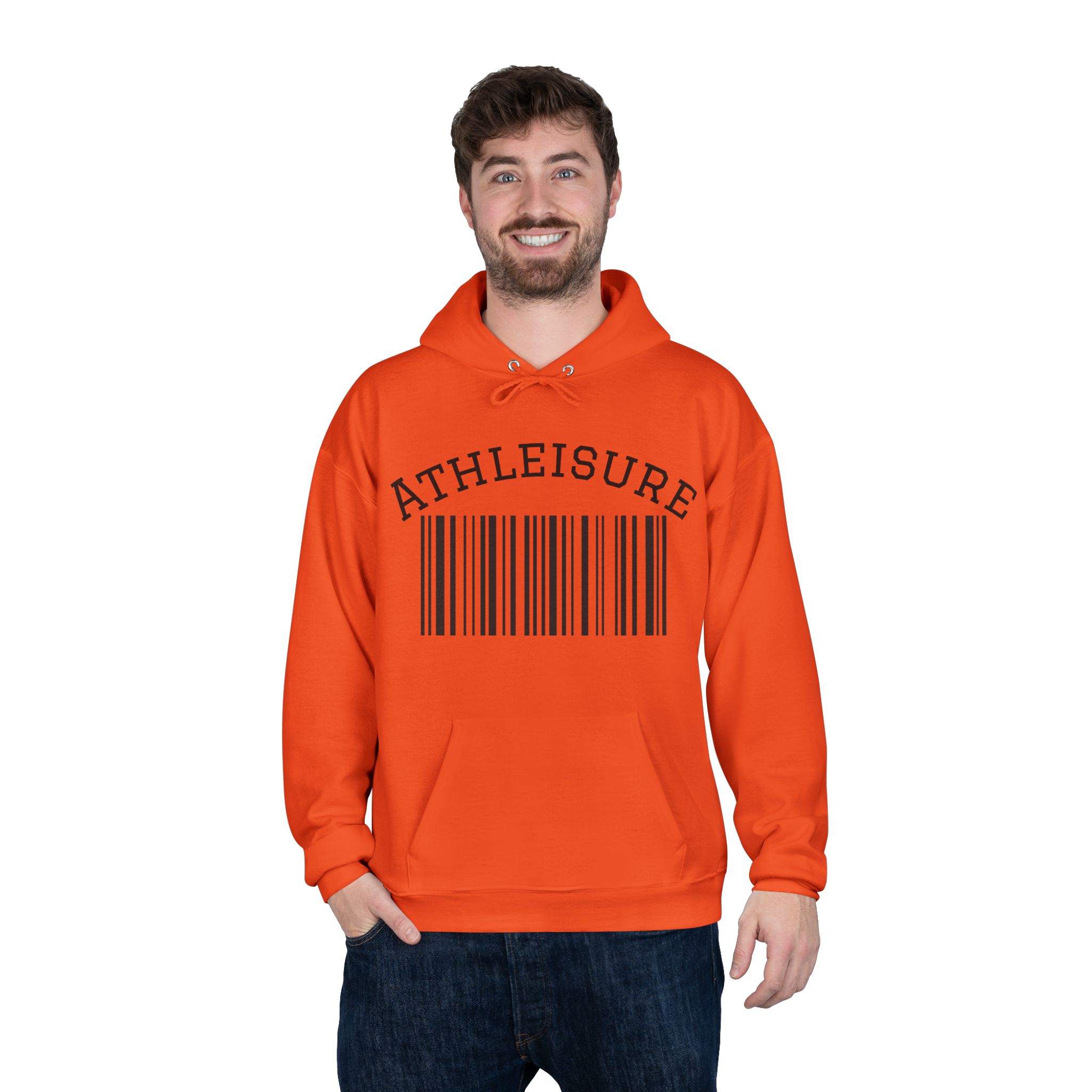 Unisex Eco-Friendly Hoodie with Barcode Design Sweatshirt - Image 16