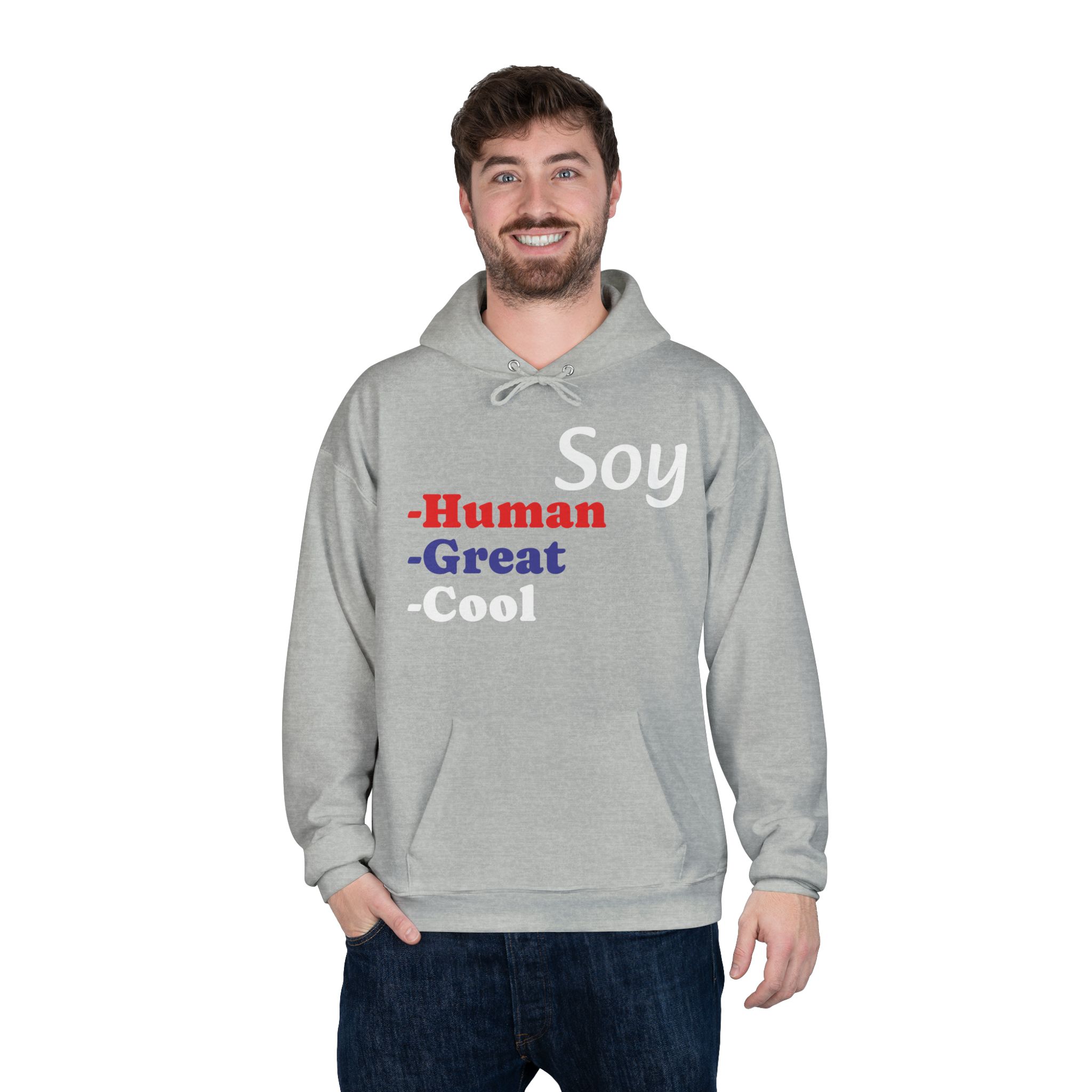Unisex Eco-Friendly Hoodie - 'Soy Human' Sweatshirt - Image 48