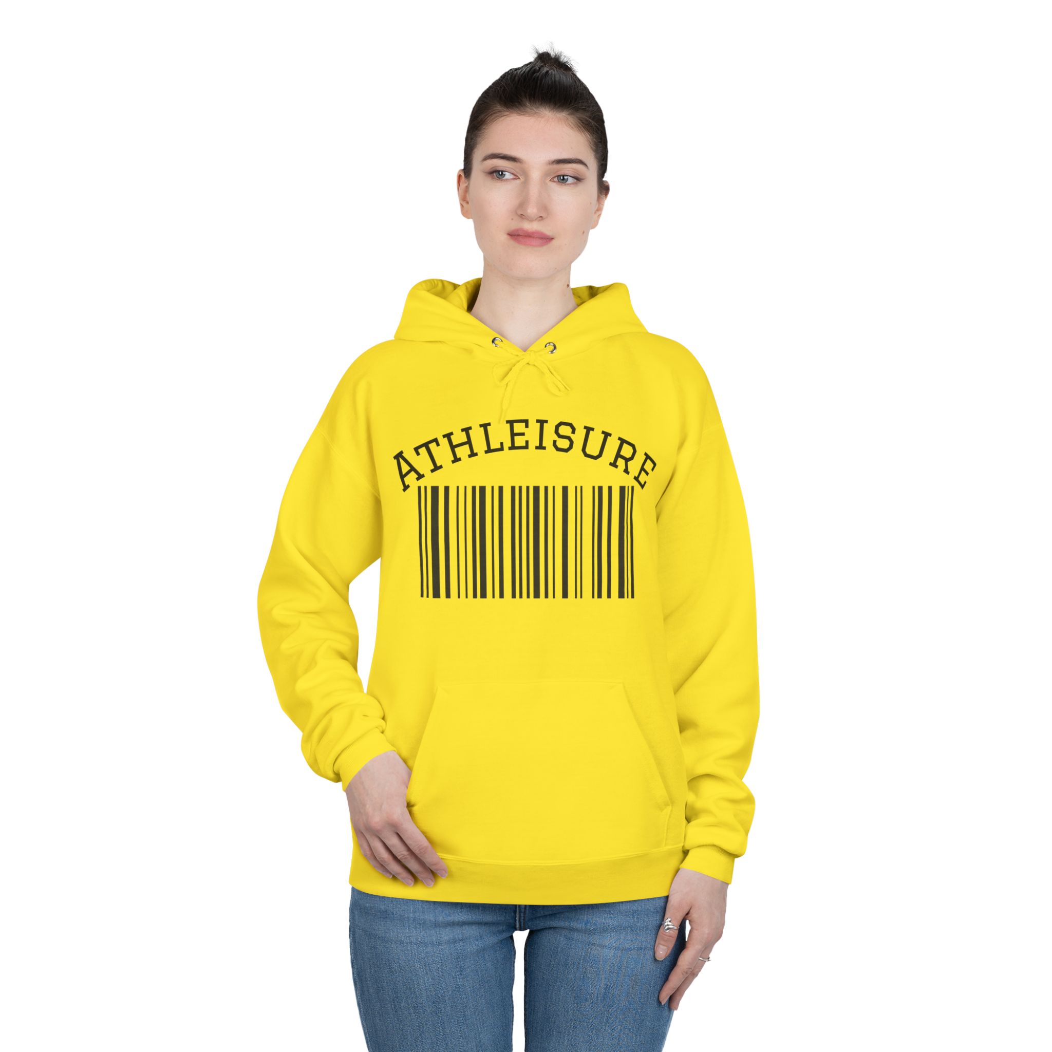 Unisex Eco-Friendly Hoodie with Barcode Design Sweatshirt