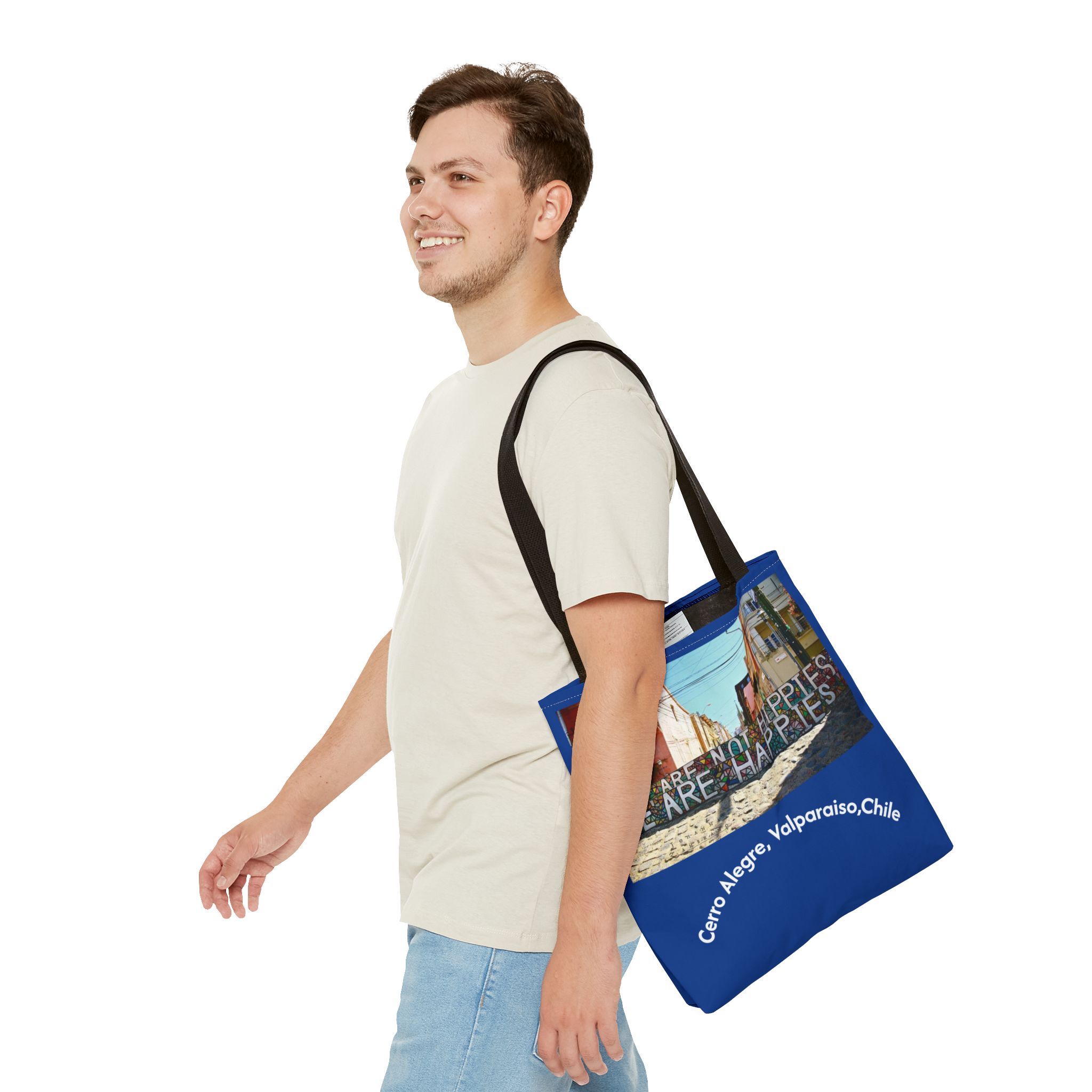 Tote bag with Valparaiso graffiti print by Molanizzi