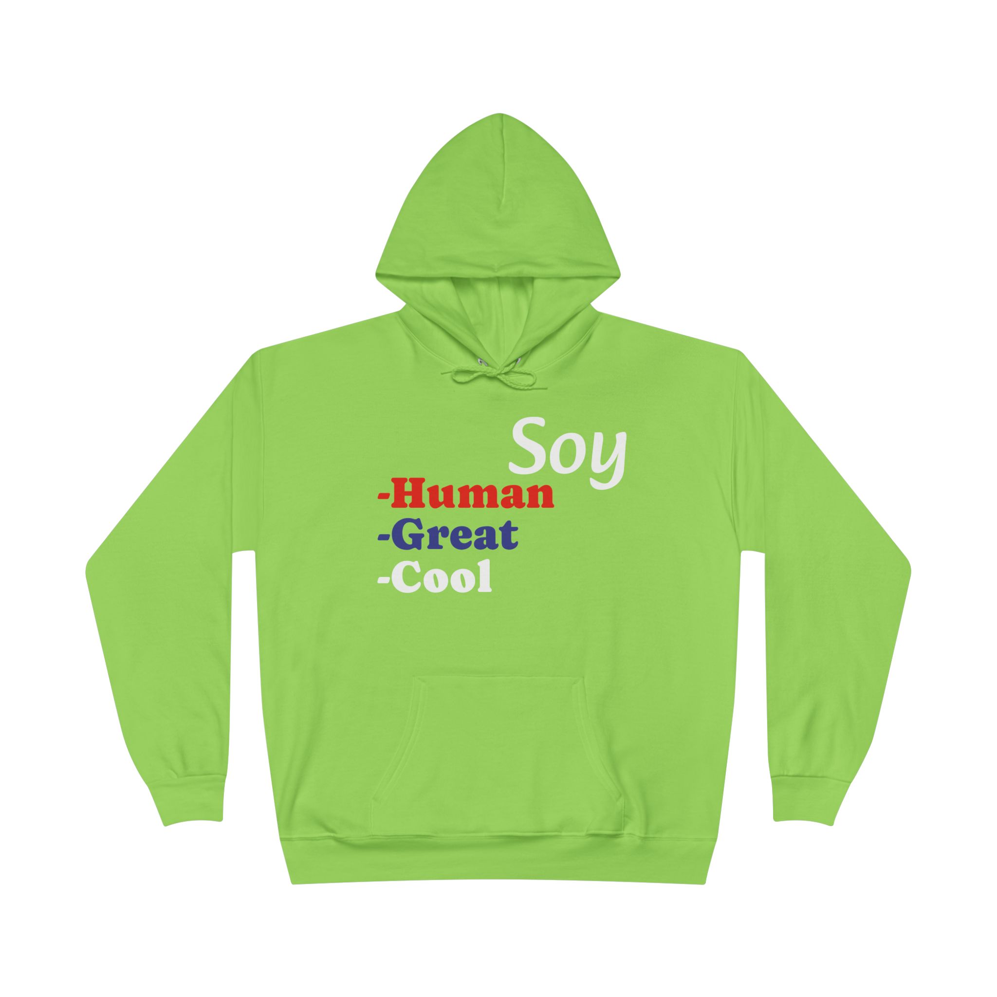 Unisex Eco-Friendly Hoodie - 'Soy Human' Sweatshirt - Image 29