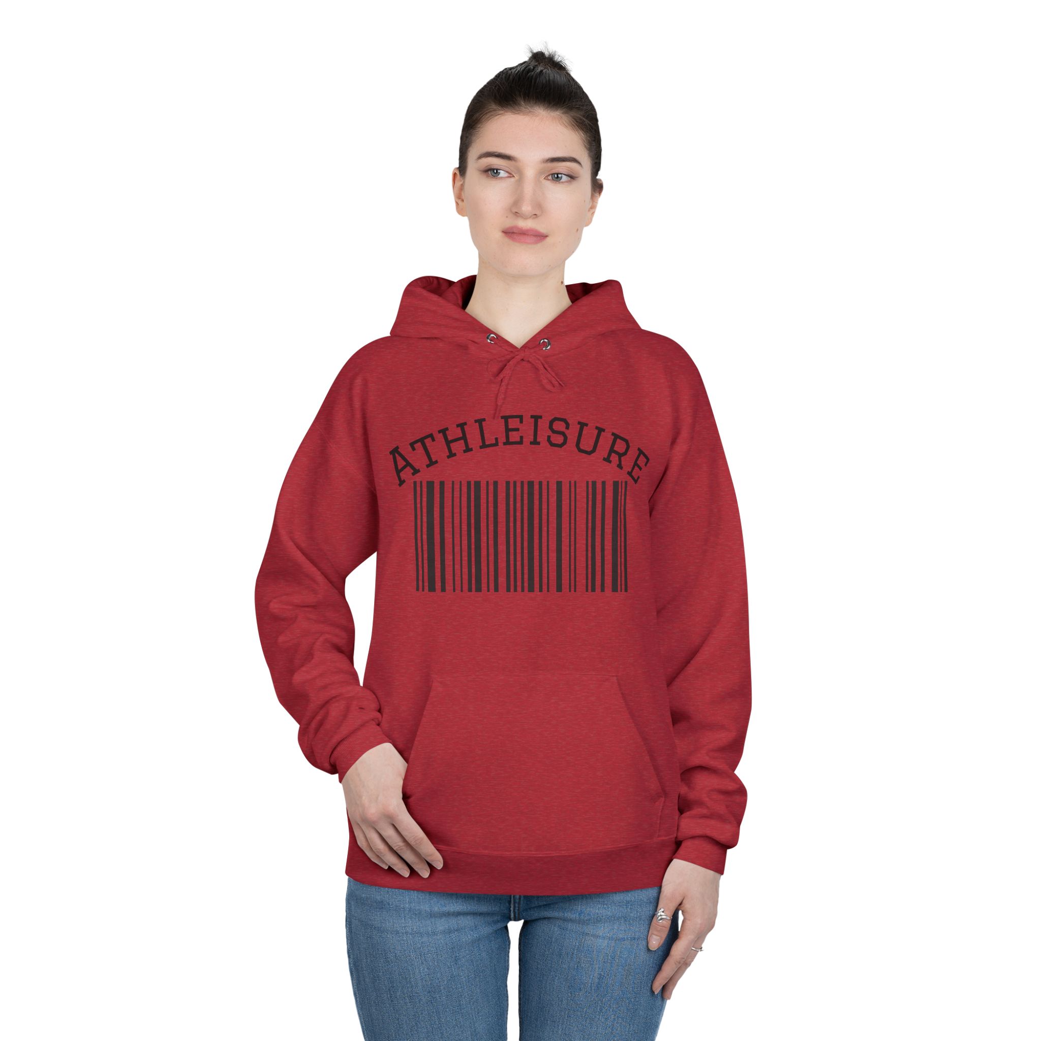 Unisex Eco-Friendly Hoodie with Barcode Design Sweatshirt - Image 71