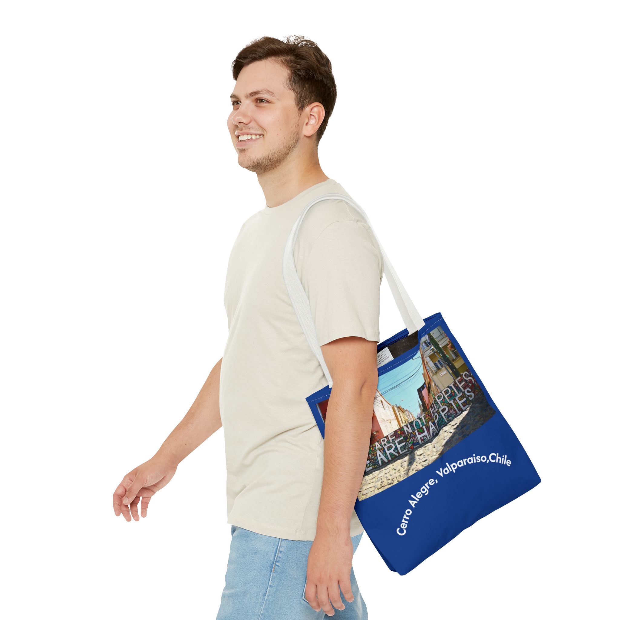 Tote bag with Valparaiso graffiti print by Molanizzi
