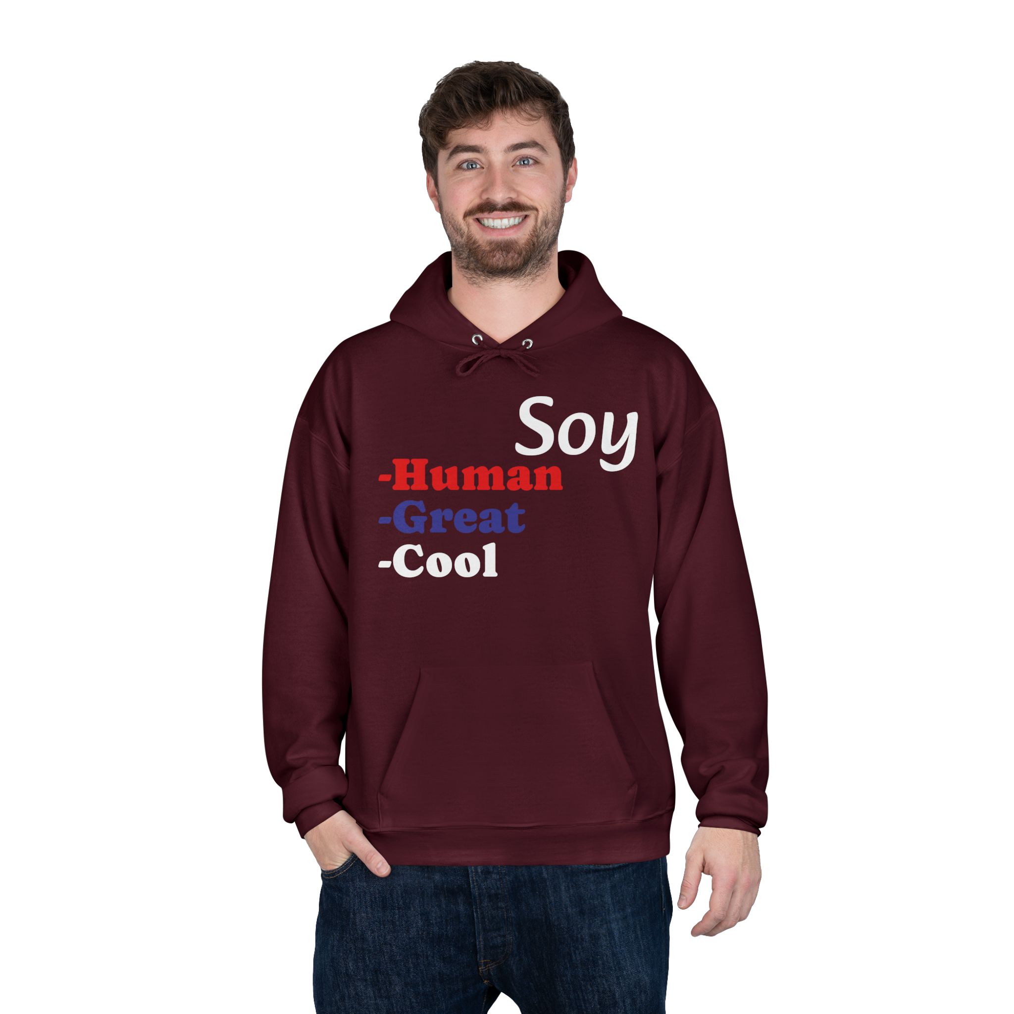 Unisex Eco-Friendly Hoodie - 'Soy Human' Sweatshirt - Image 56