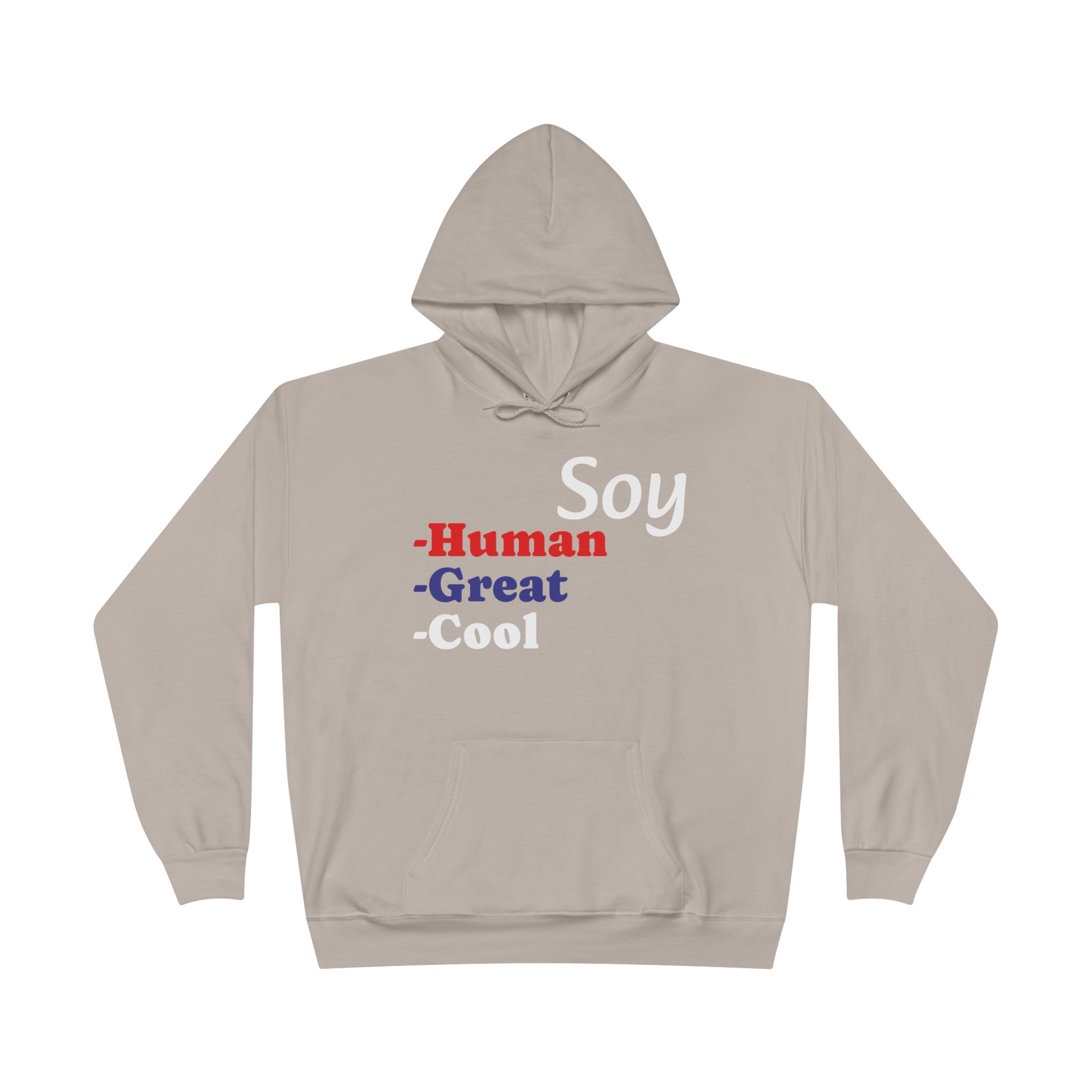 Unisex Eco-Friendly Hoodie - 'Soy Human' Sweatshirt - Image 5