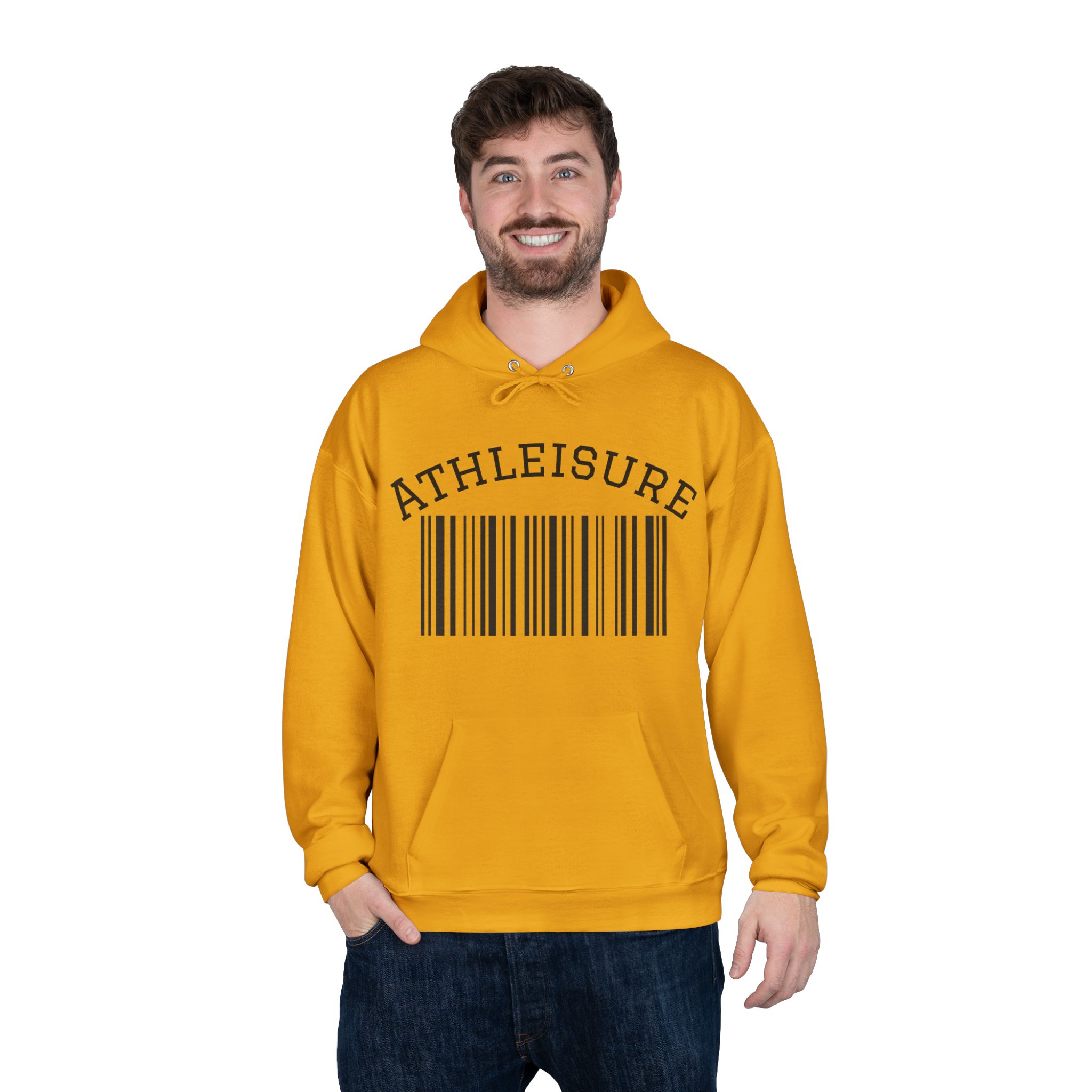 Unisex Eco-Friendly Hoodie with Barcode Design Sweatshirt - Image 40