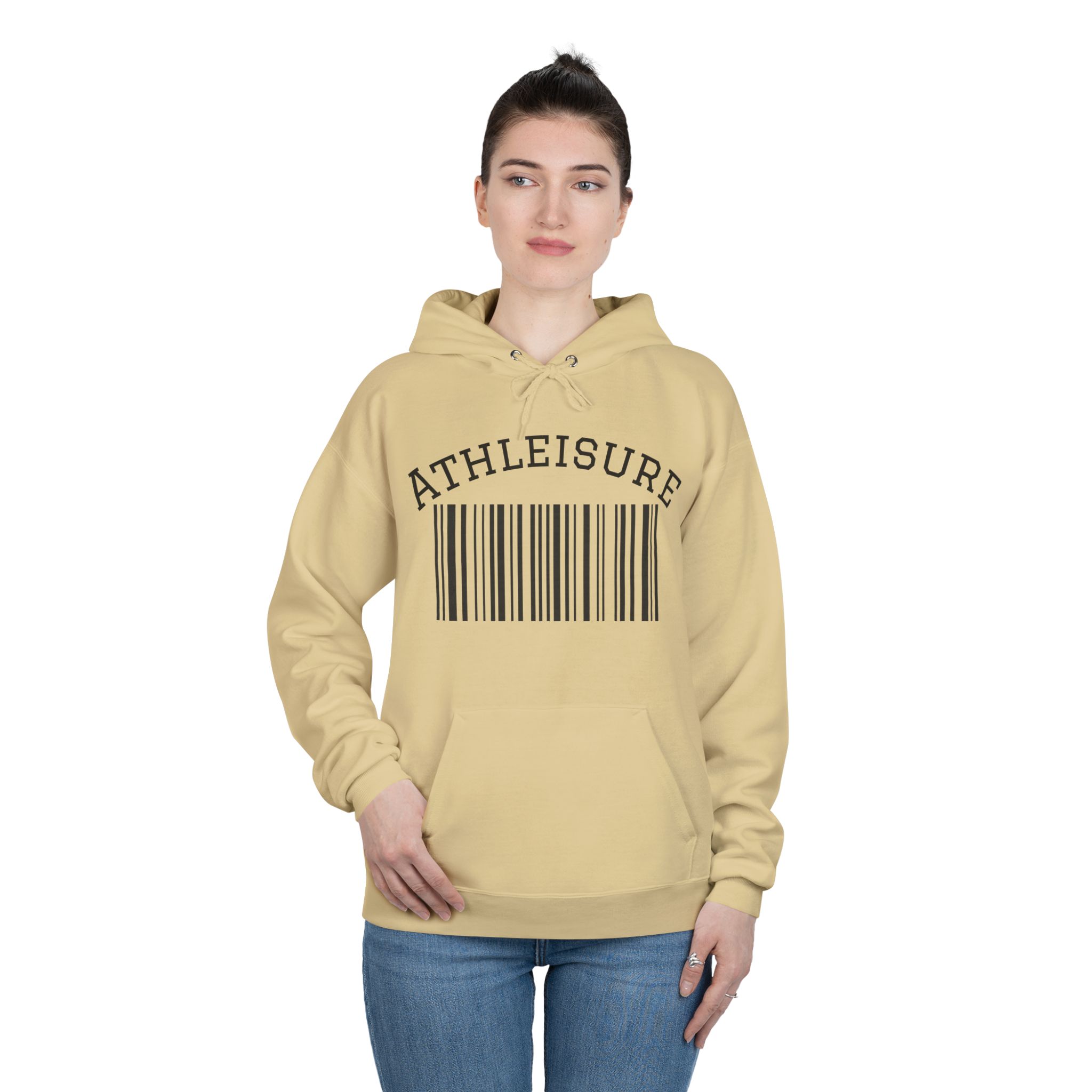 Unisex Eco-Friendly Hoodie with Barcode Design Sweatshirt - Image 23