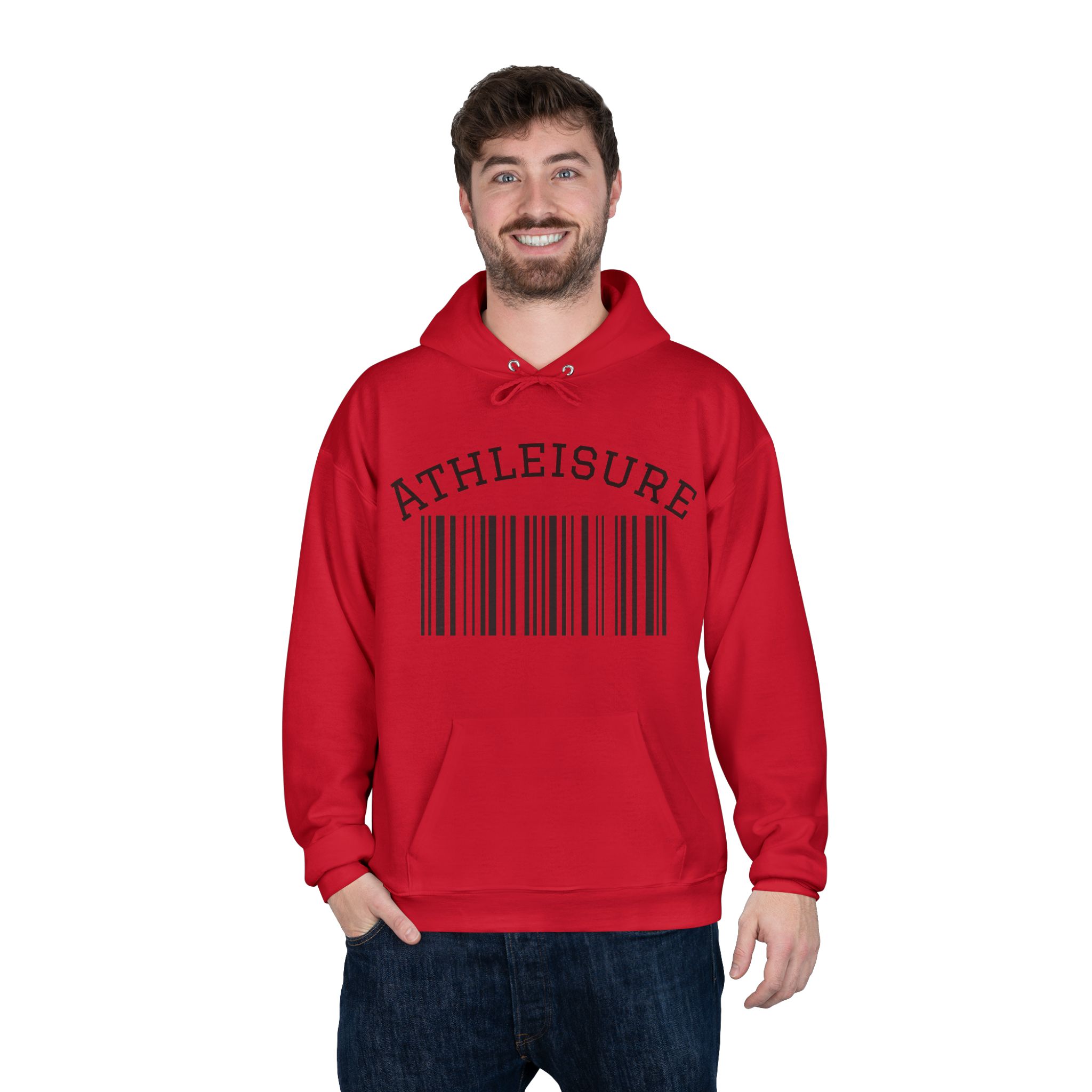 Unisex Eco-Friendly Hoodie with Barcode Design Sweatshirt - Image 76