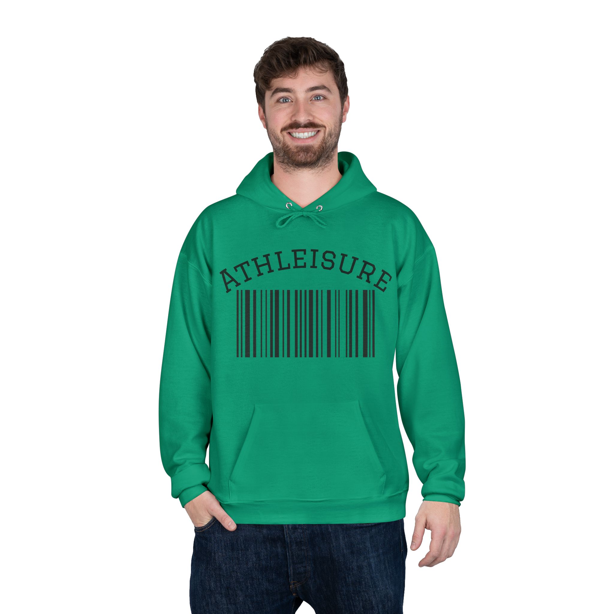 Unisex Eco-Friendly Hoodie with Barcode Design Sweatshirt - Image 48