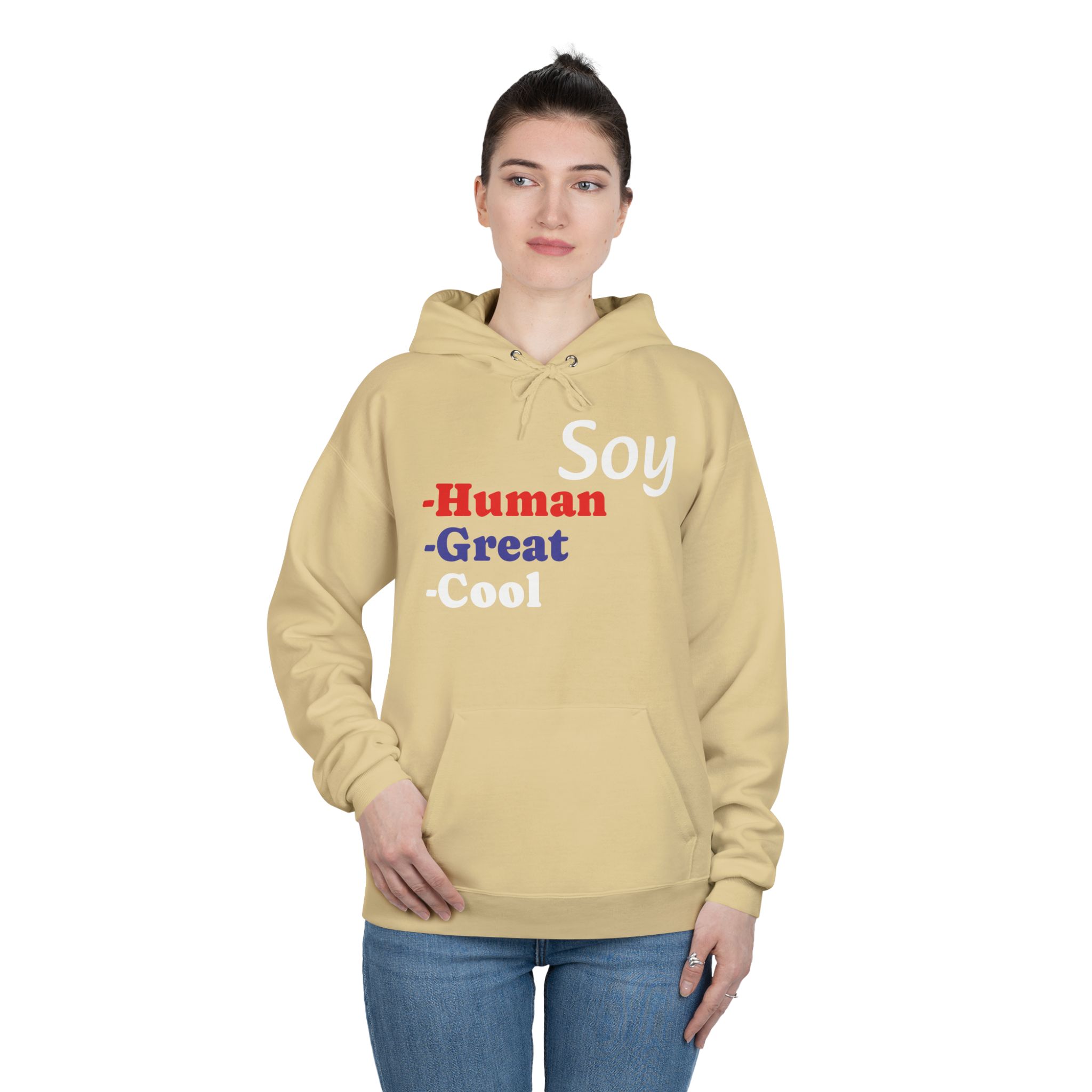 Unisex Eco-Friendly Hoodie - 'Soy Human' Sweatshirt - Image 11