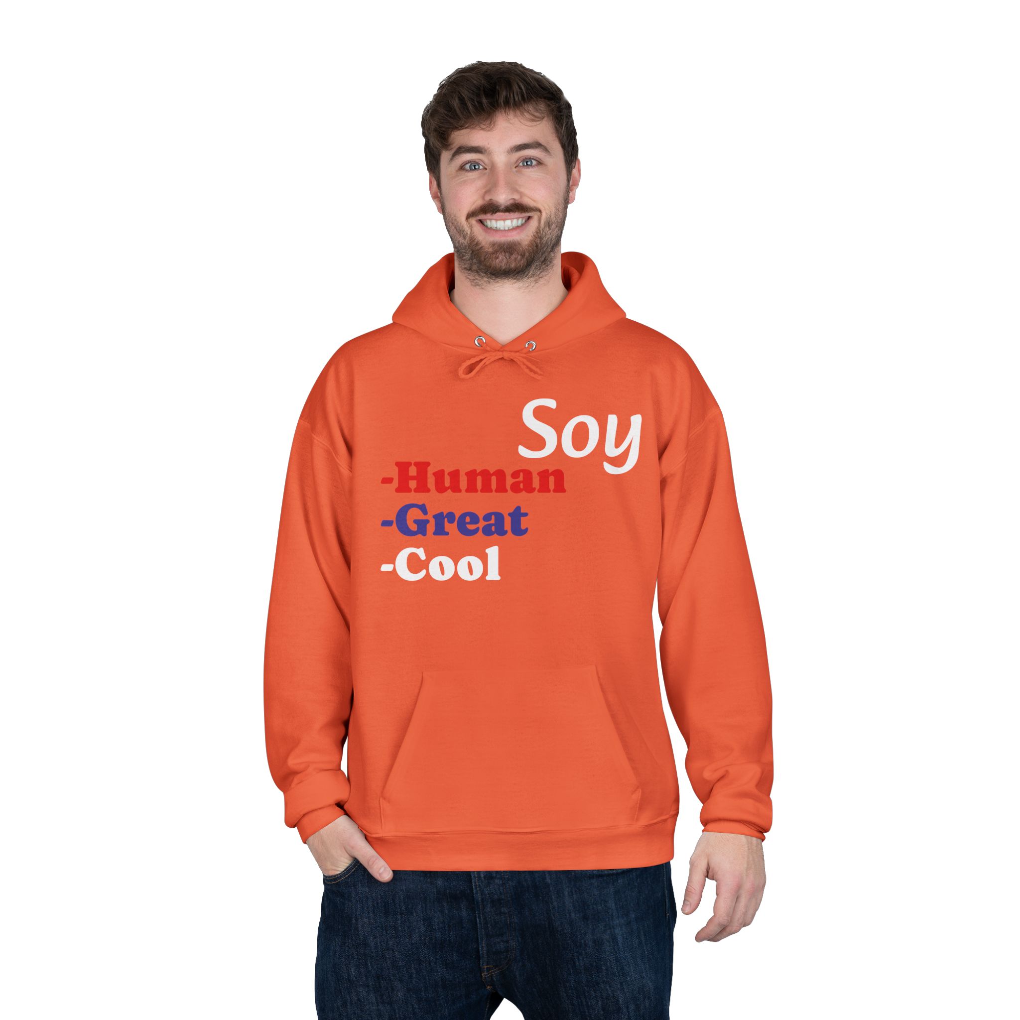Unisex Eco-Friendly Hoodie - 'Soy Human' Sweatshirt - Image 24