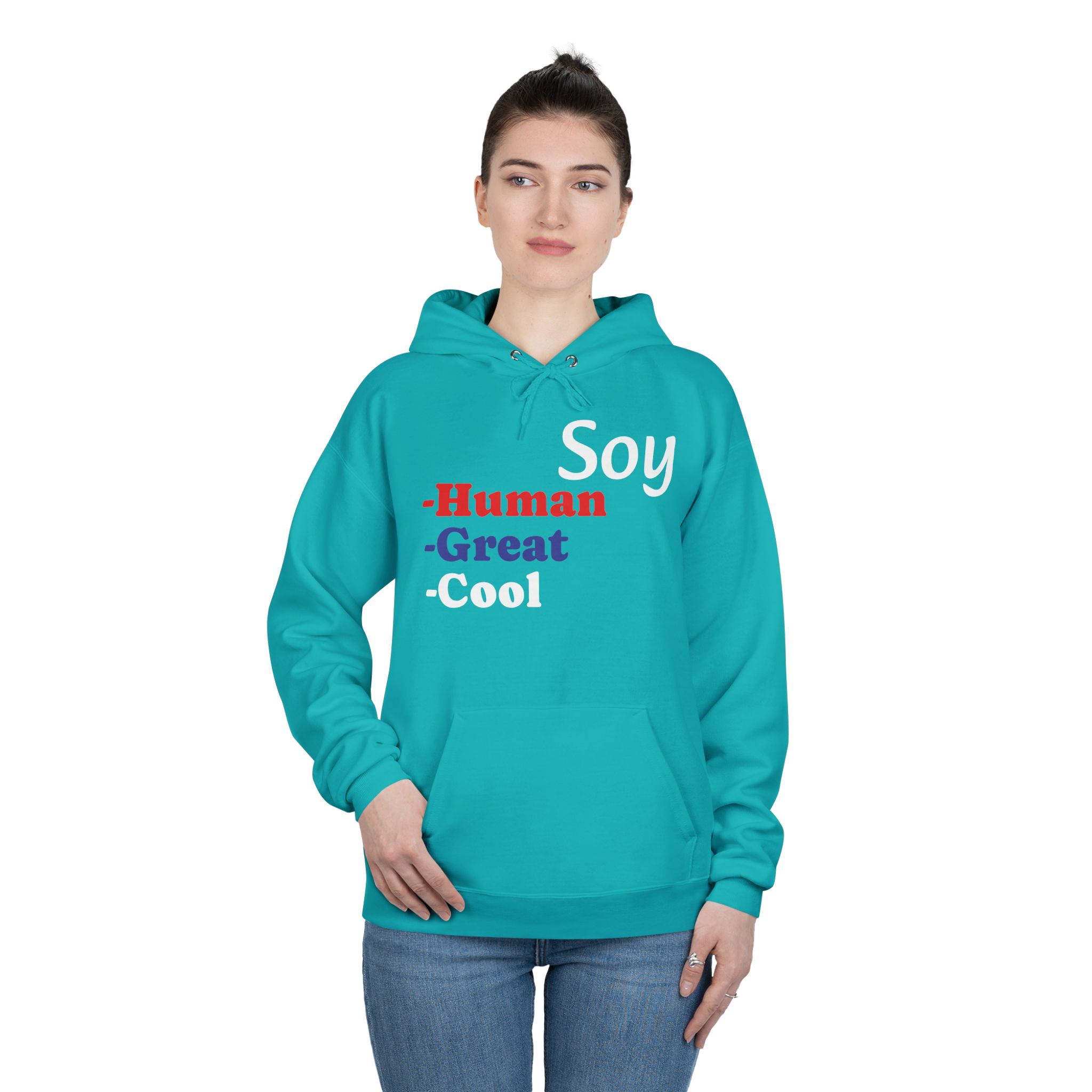 Unisex Eco-Friendly Hoodie - 'Soy Human' Sweatshirt - Image 35
