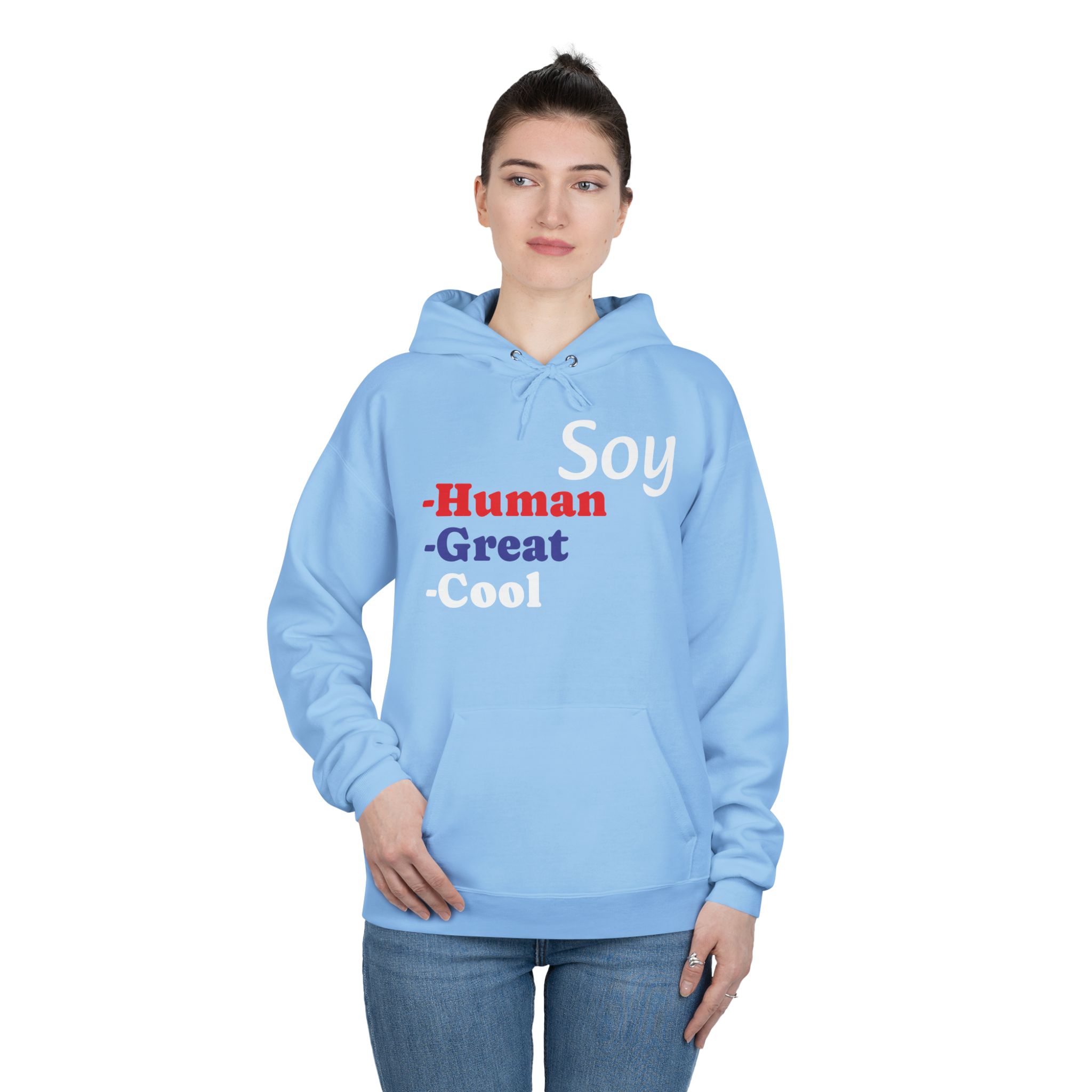 Unisex Eco-Friendly Hoodie - 'Soy Human' Sweatshirt - Image 43