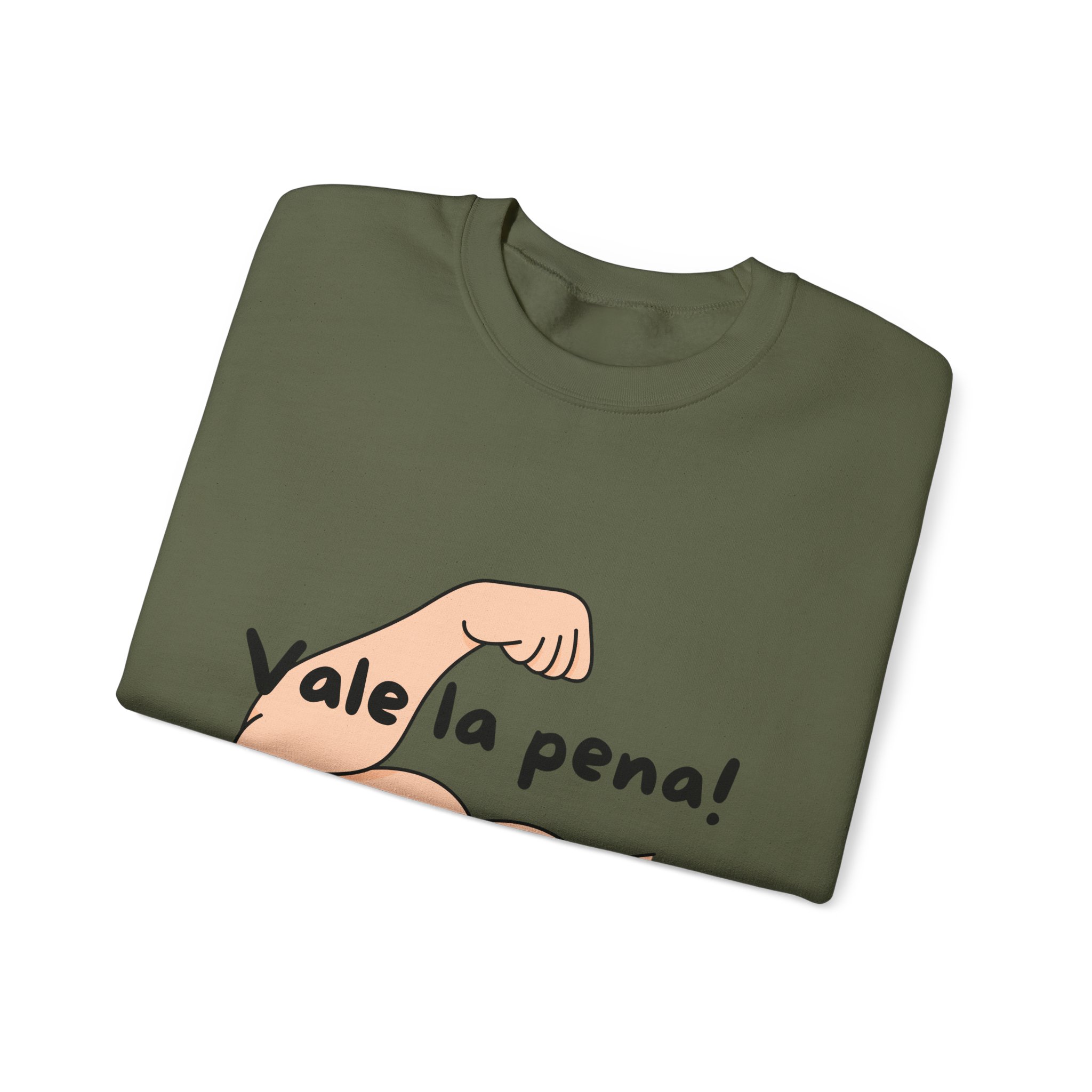 Cozy Crewneck Unisex Sweatshirt with 'Vale la pena' graphics by Molanizzi