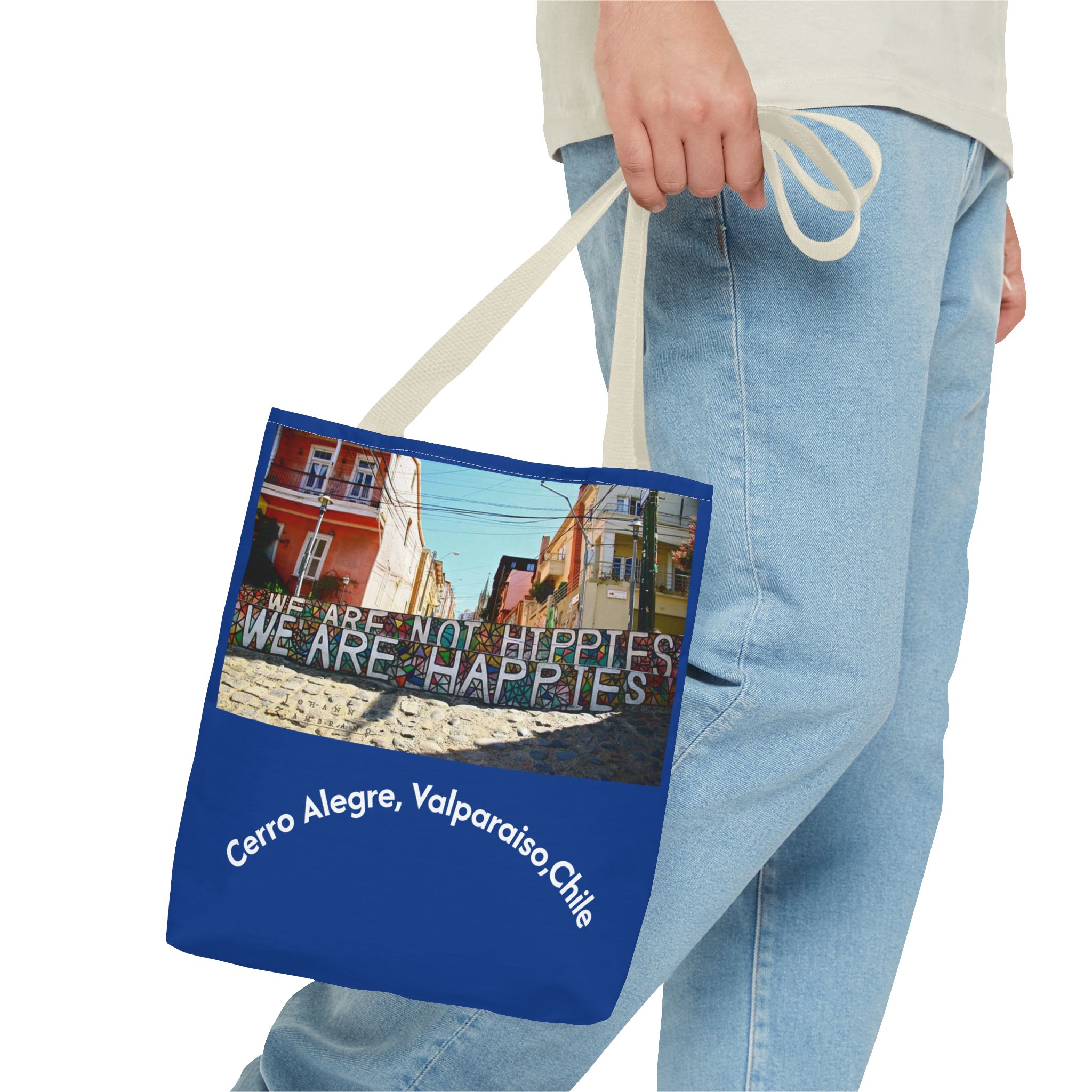 Tote bag with Valparaiso graffiti print by Molanizzi