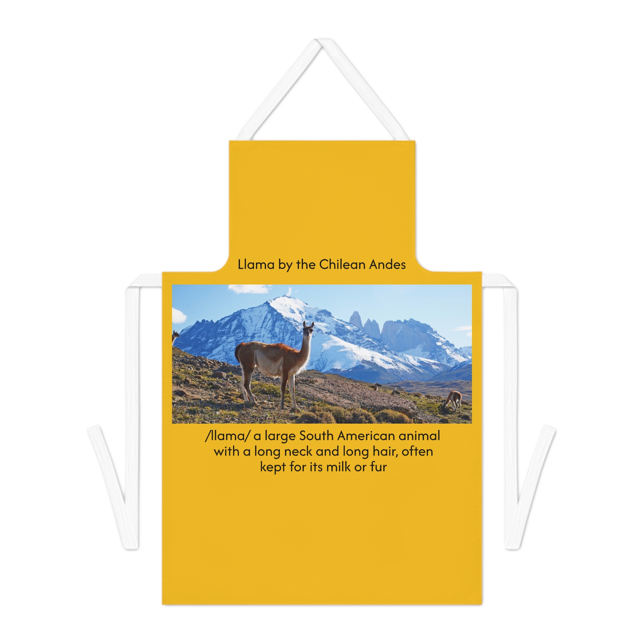Llama-Inspired Adult Apron, Unique Cooking Accessory