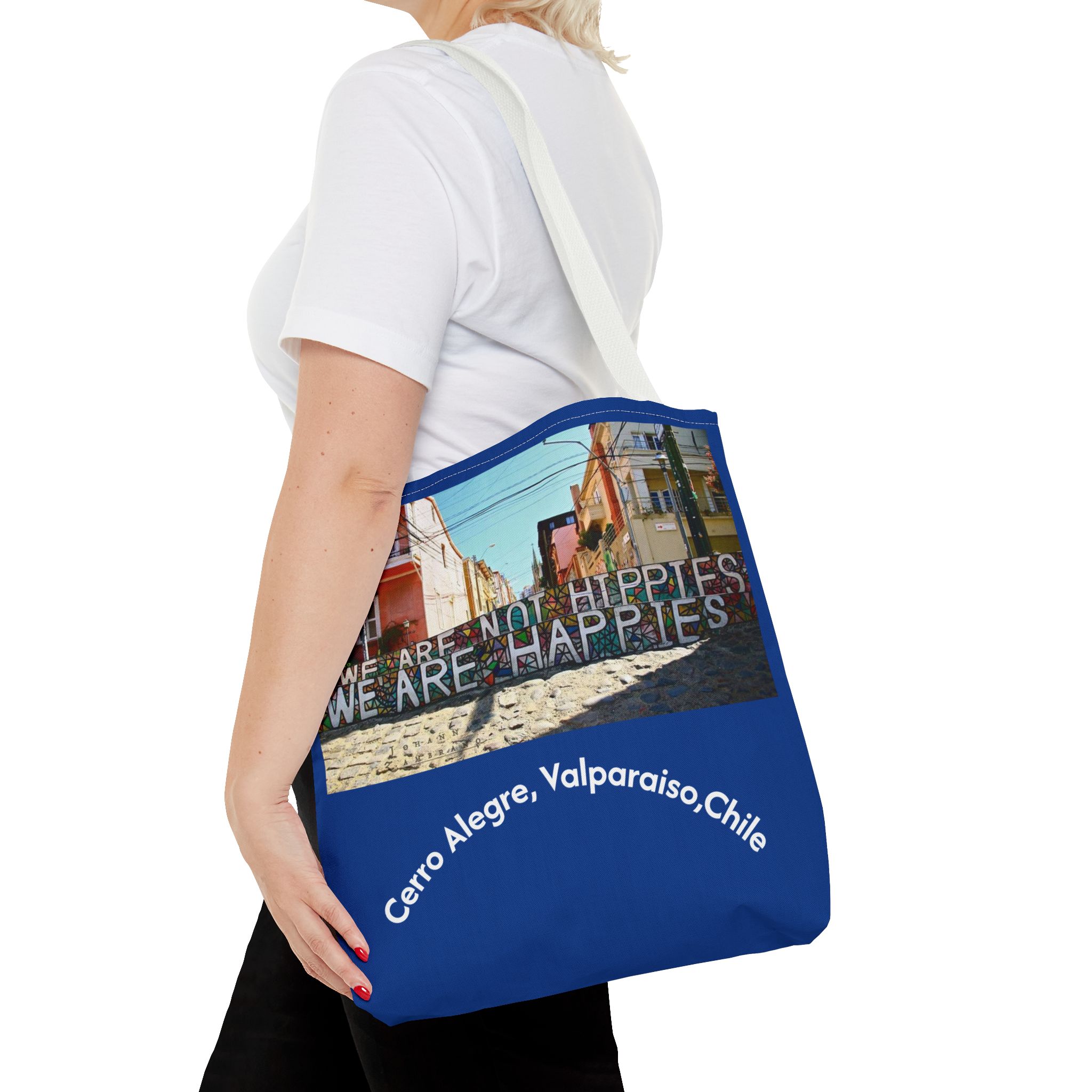 Tote bag with Valparaiso graffiti print by Molanizzi