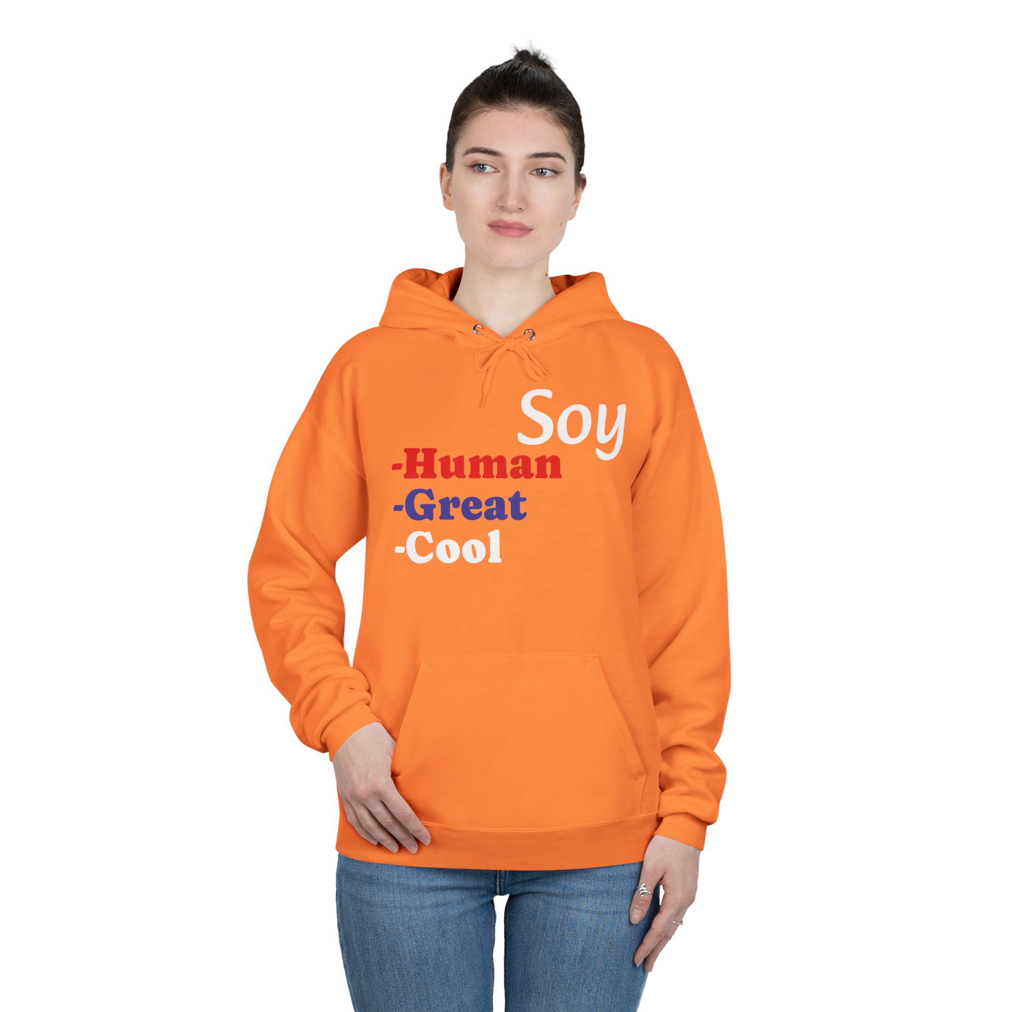 Unisex Eco-Friendly Hoodie - 'Soy Human' Sweatshirt - Image 15