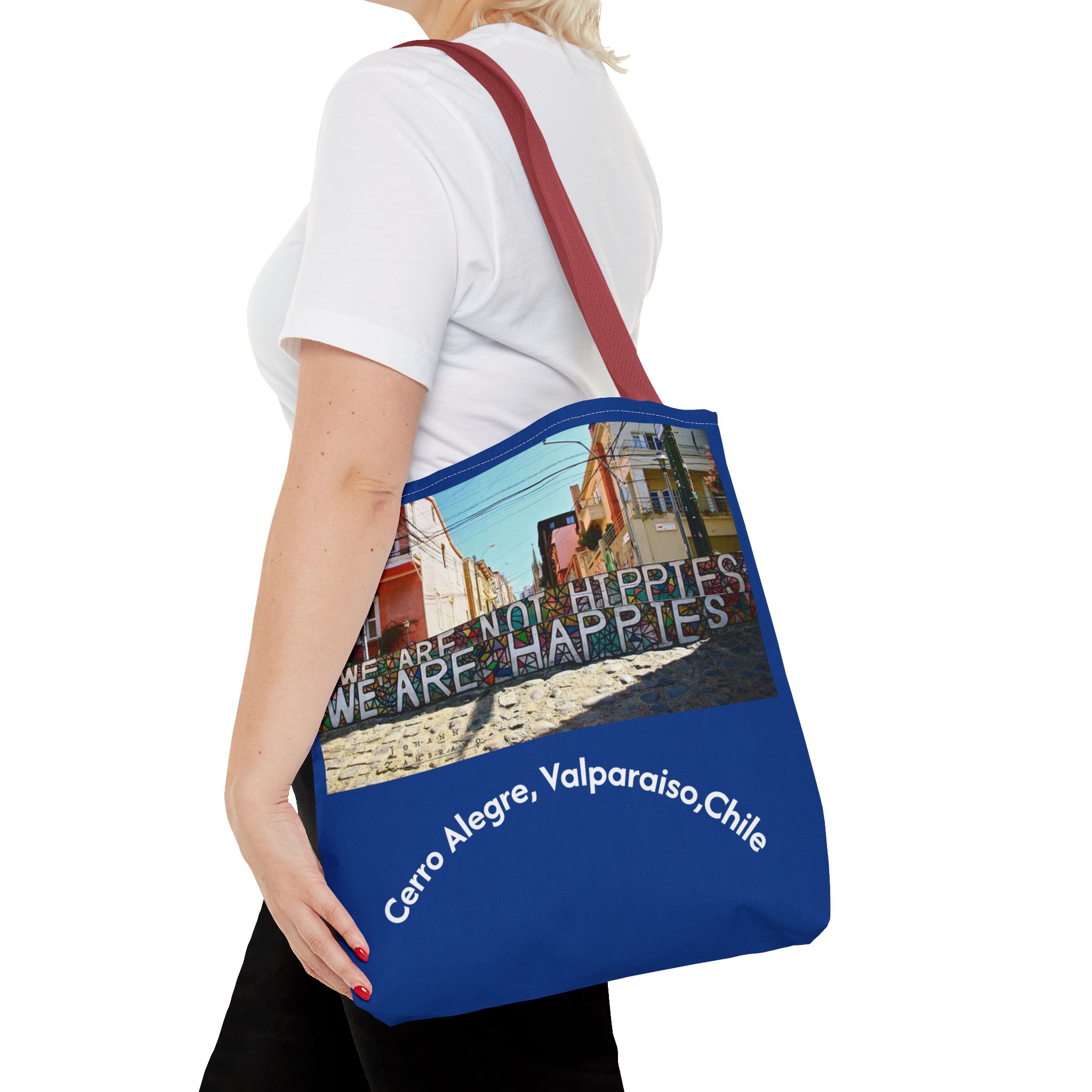 Tote bag with Valparaiso graffiti print by Molanizzi