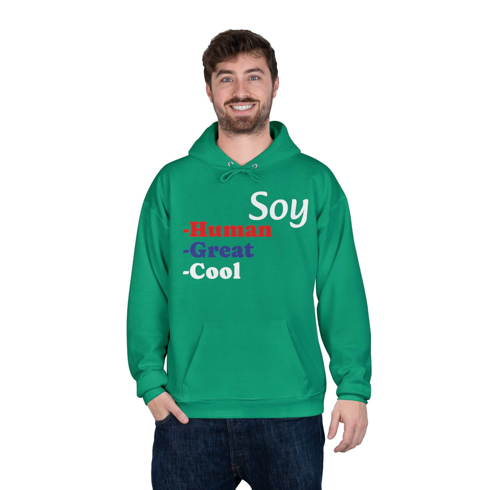Unisex Eco-Friendly Hoodie - 'Soy Human' Sweatshirt - Image 40
