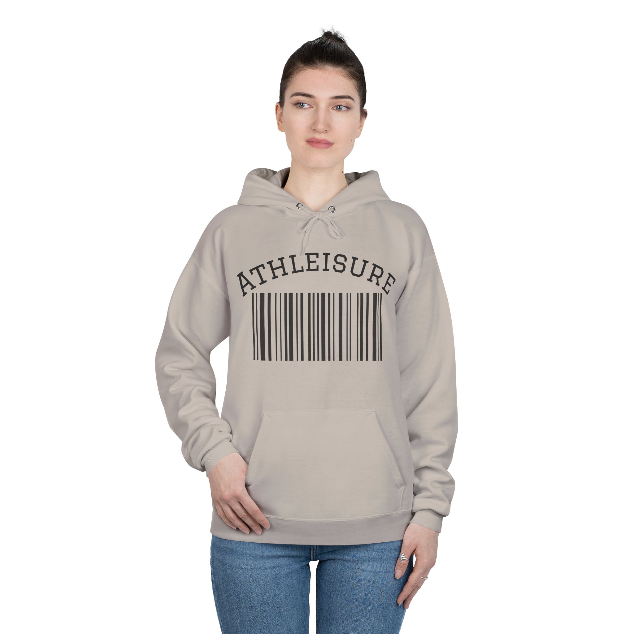 Unisex Eco-Friendly Hoodie with Barcode Design Sweatshirt - Image 19