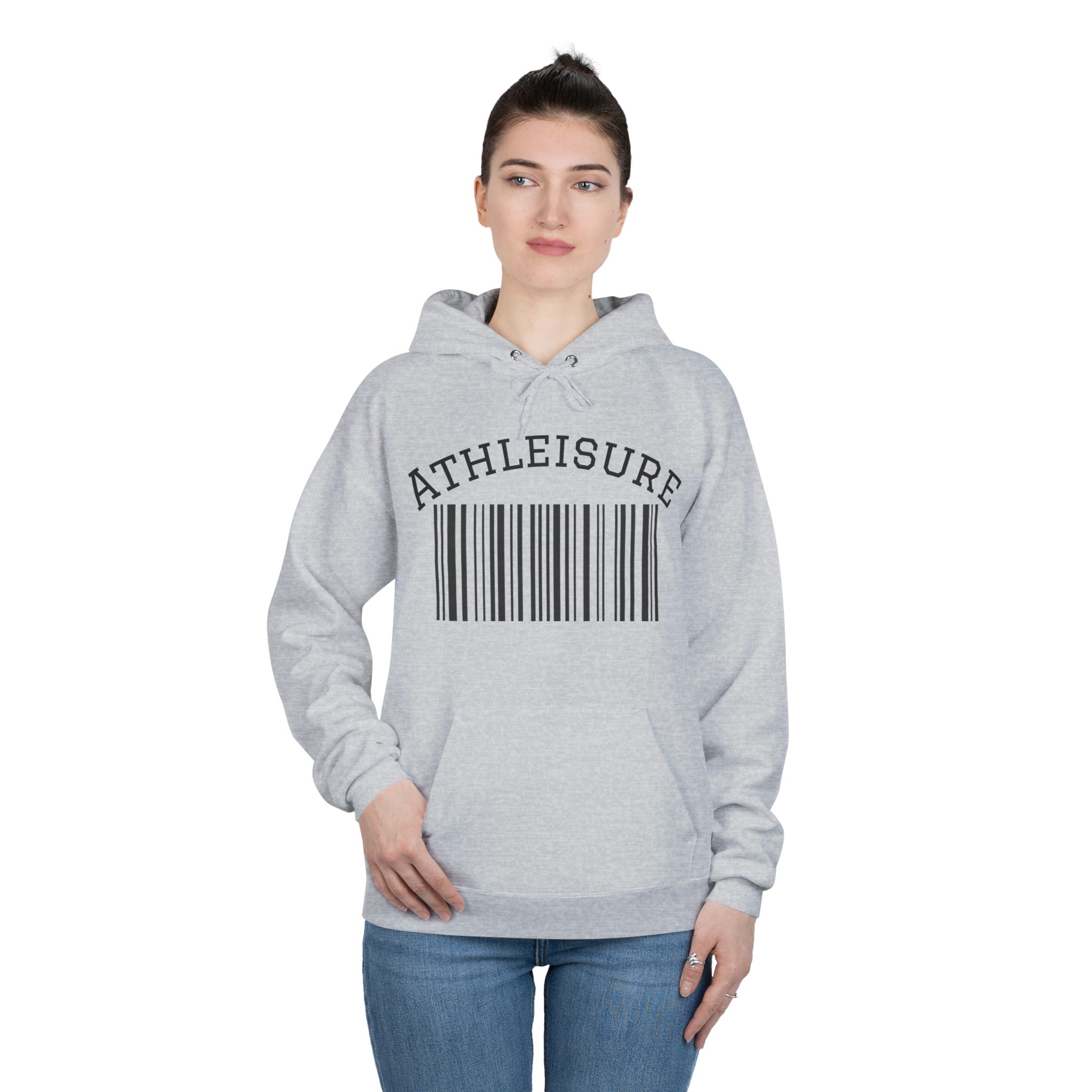 Unisex Eco-Friendly Hoodie with Barcode Design Sweatshirt - Image 11