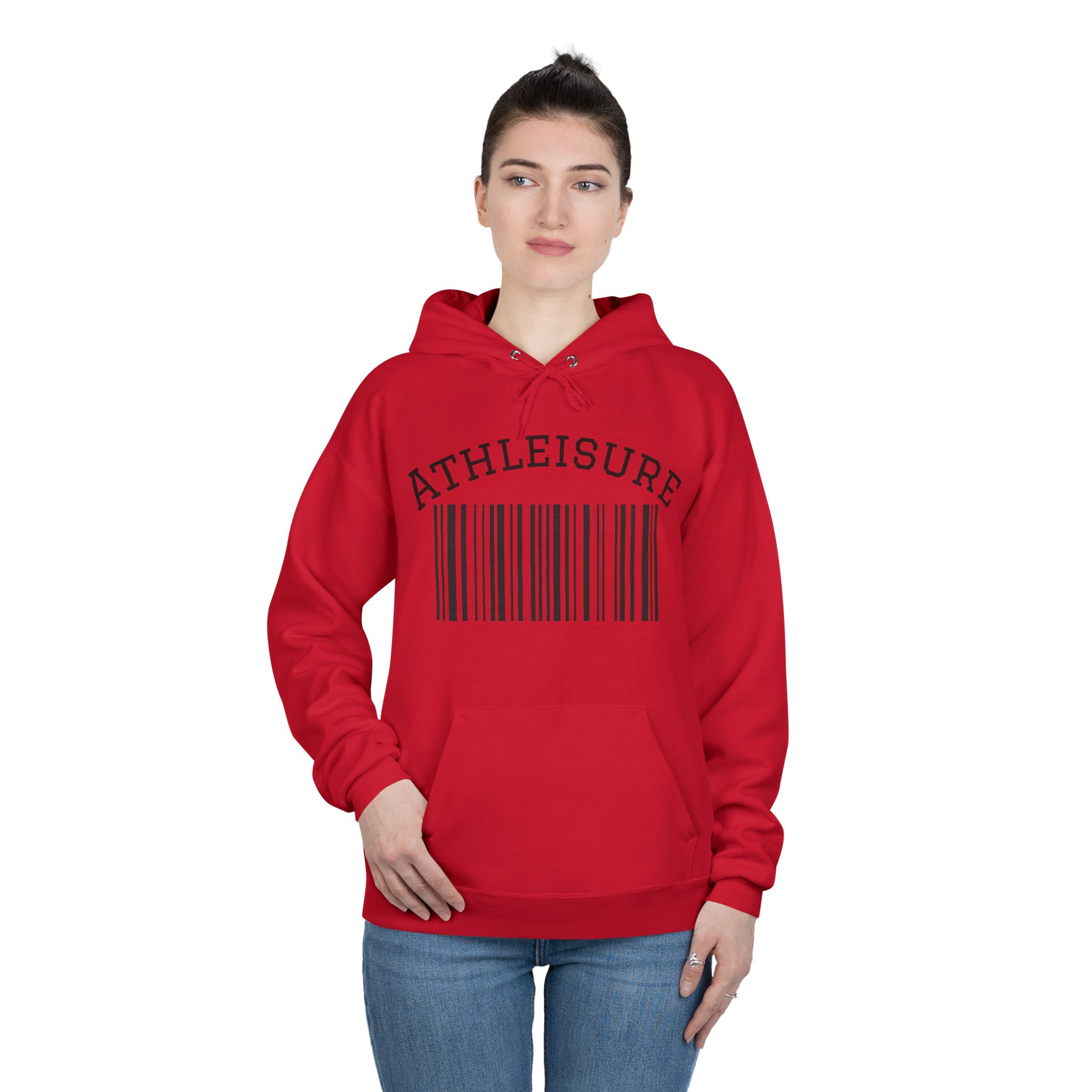 Unisex Eco-Friendly Hoodie with Barcode Design Sweatshirt - Image 75