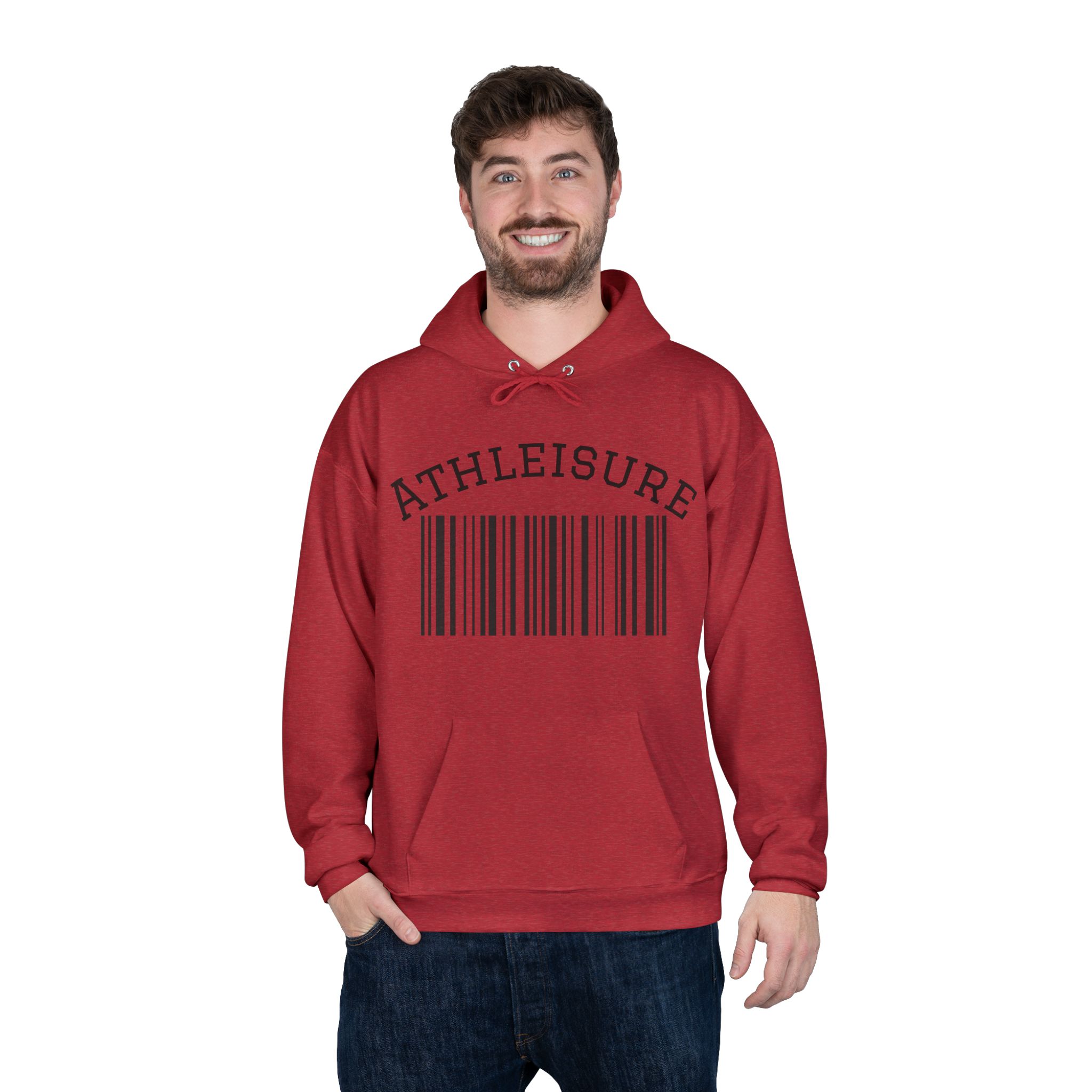 Unisex Eco-Friendly Hoodie with Barcode Design Sweatshirt - Image 72
