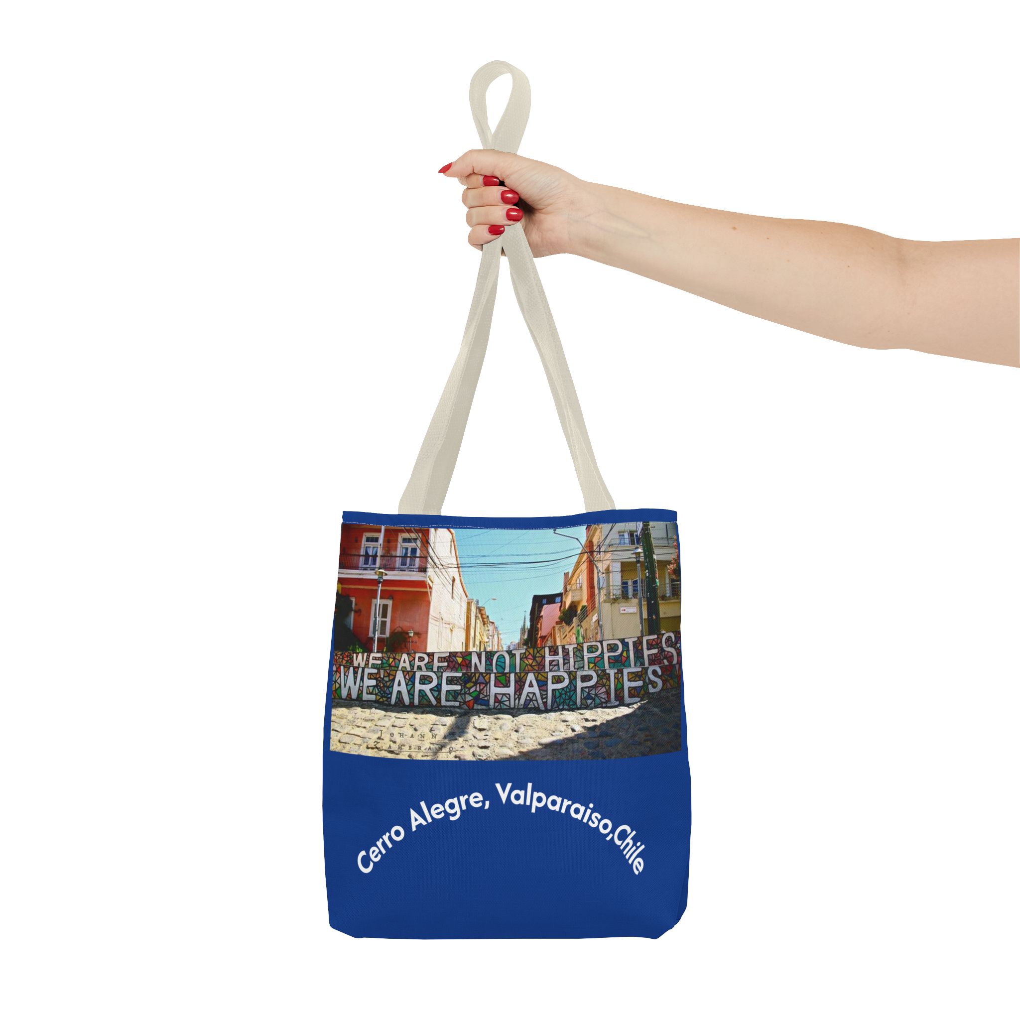Tote bag with Valparaiso graffiti print by Molanizzi