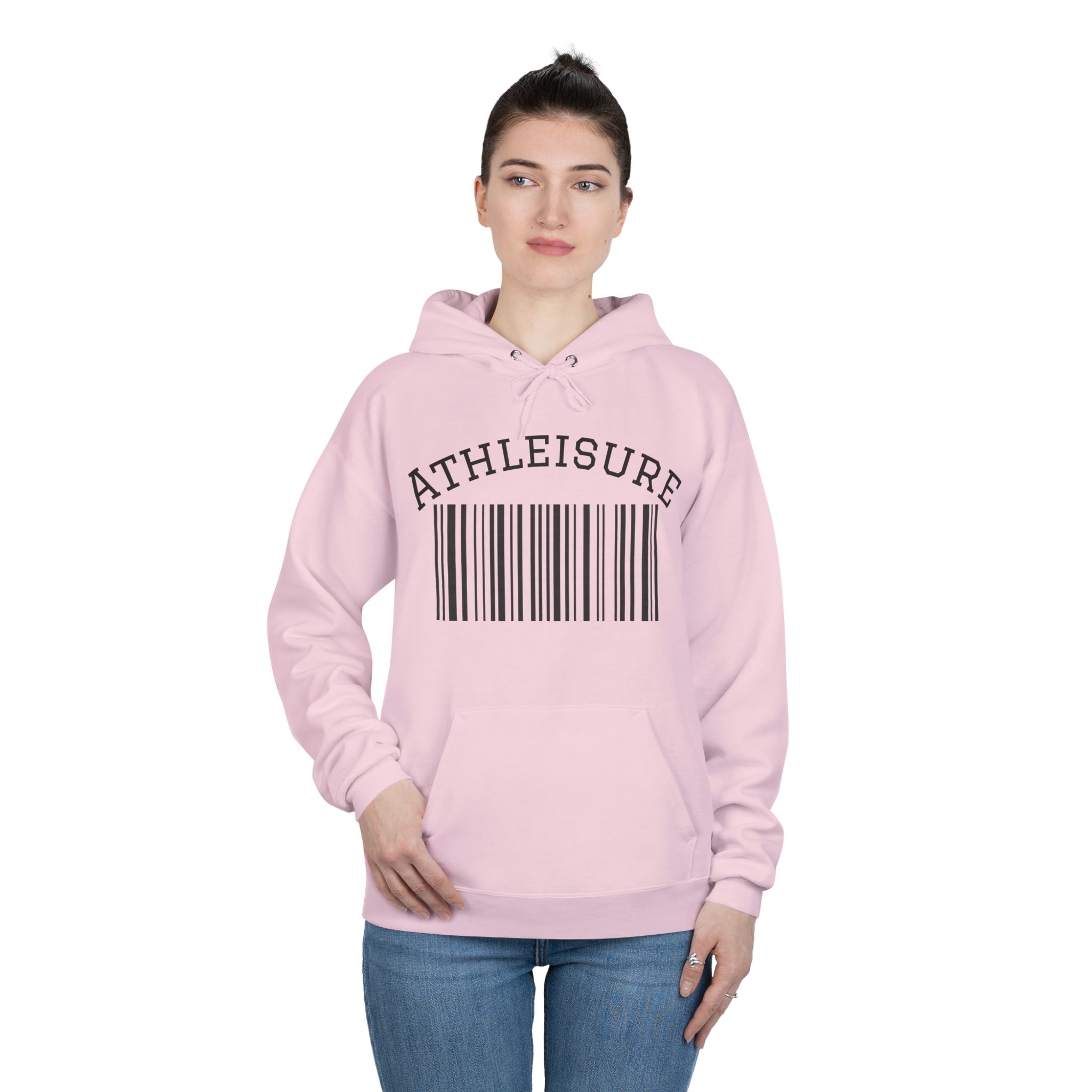 Unisex Eco-Friendly Hoodie with Barcode Design Sweatshirt - Image 63