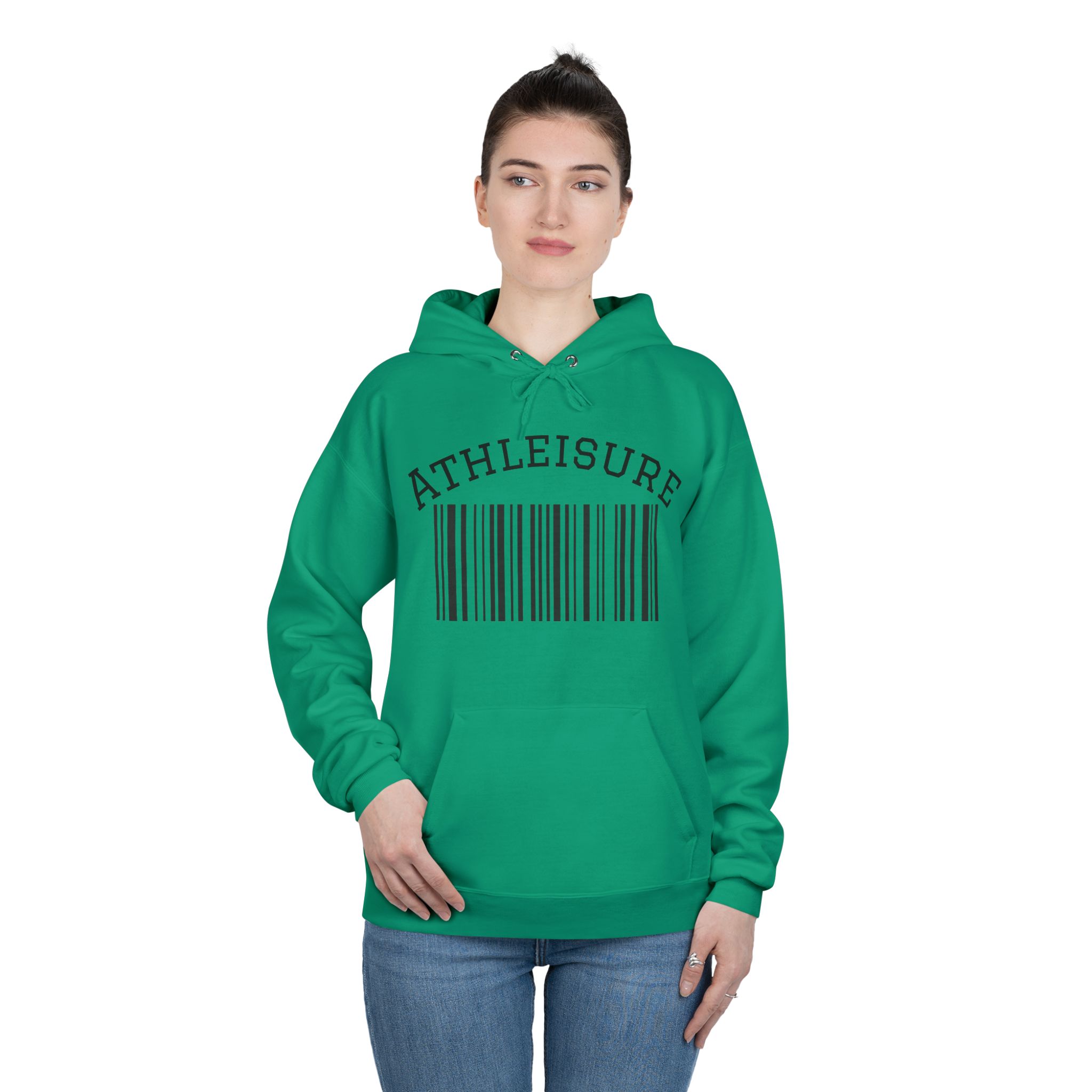 Unisex Eco-Friendly Hoodie with Barcode Design Sweatshirt - Image 47