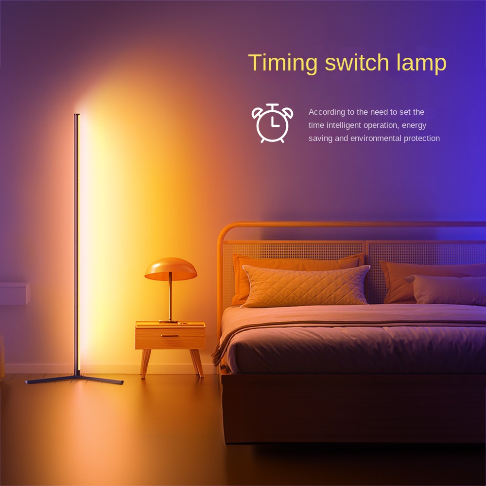 RGBIC Floor Lamp – 1.42m Smart LED Spliced Light with Voice Activation - Image 4