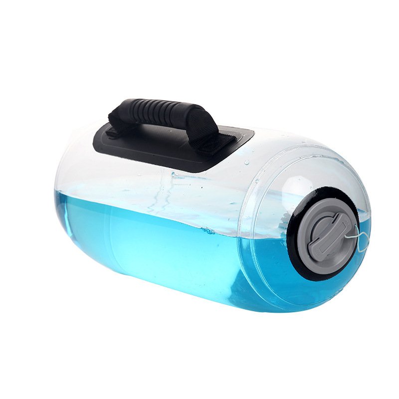 Transparent Cylindrical Aqua Fitness Water Bag for Weightlifting and Core Training - Image 9