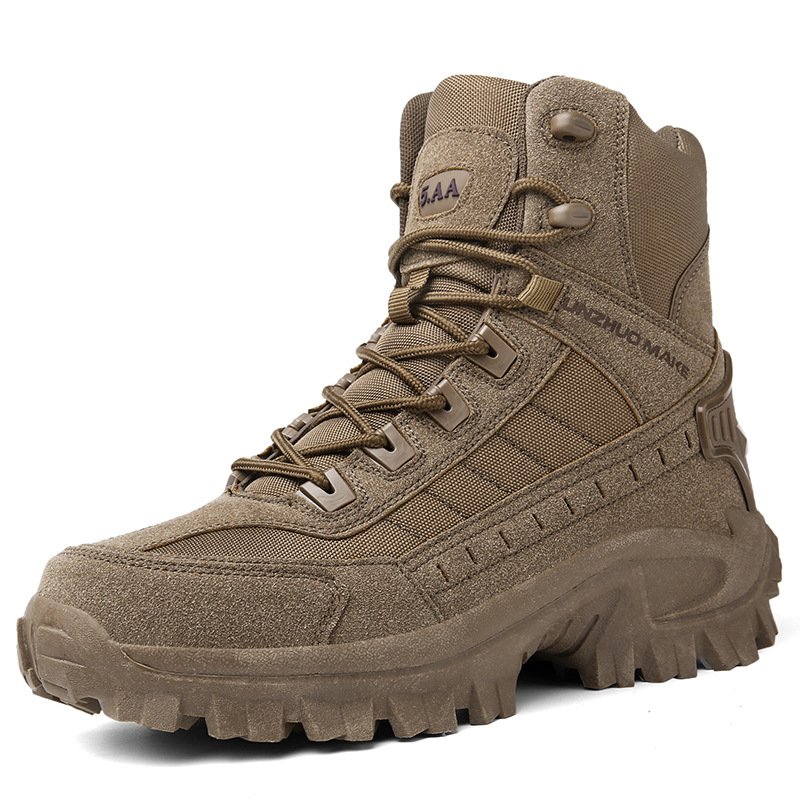 Men's Heavy-Duty High-Top Military Tactical Boots for Hiking and Outdoor Training - Image 8
