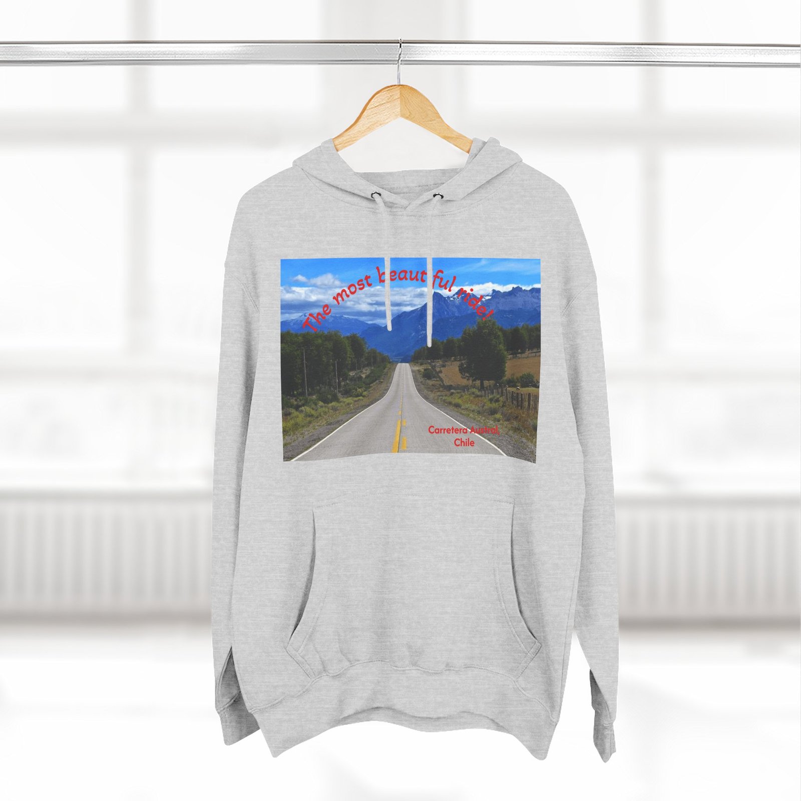 Scenic Adventure Three-Panel Fleece Hoodie with Kangaroo Pocket - Image 8