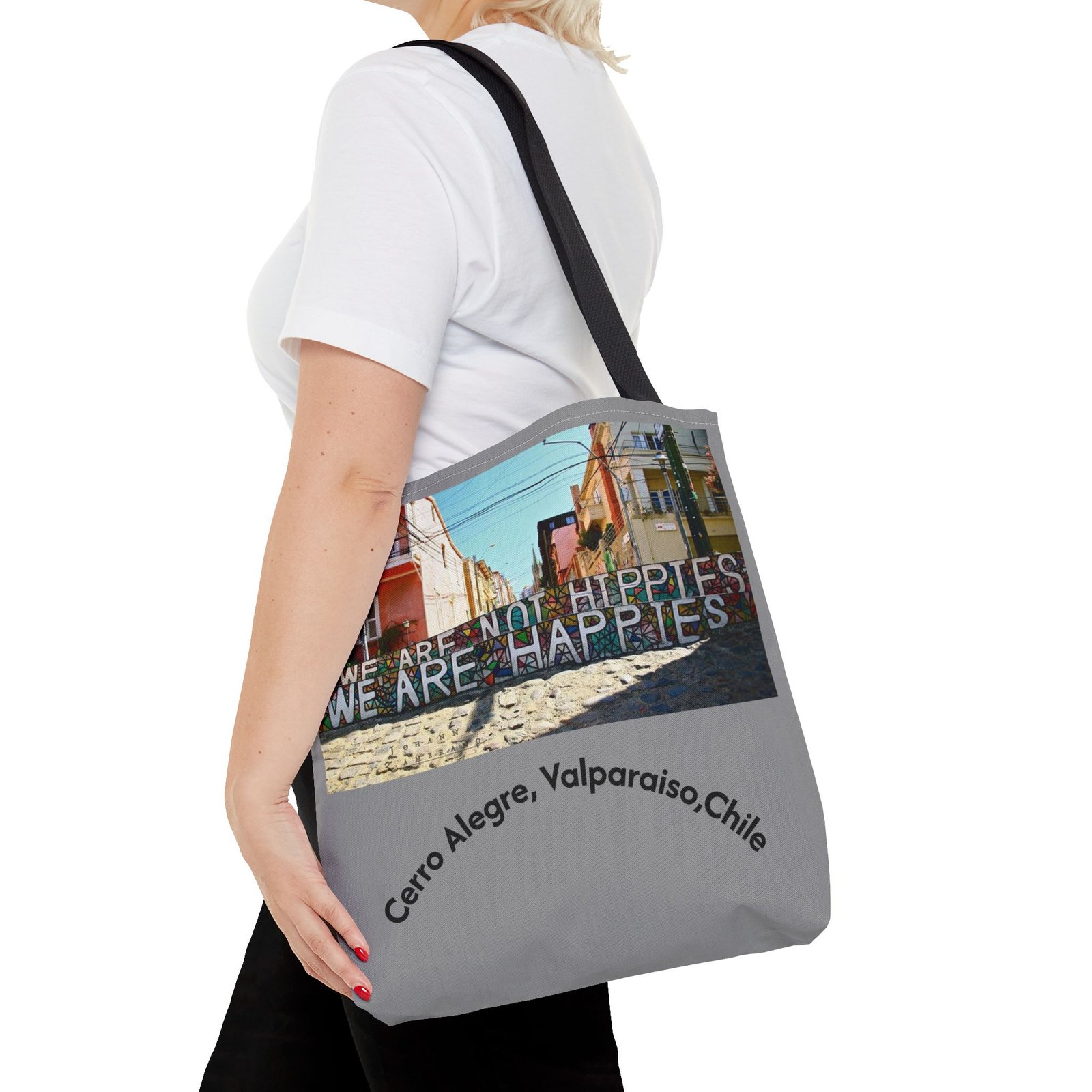 Vibrant Cerro Alegre Valparaíso Chile Travel & Beach Tote Bag - Image 8