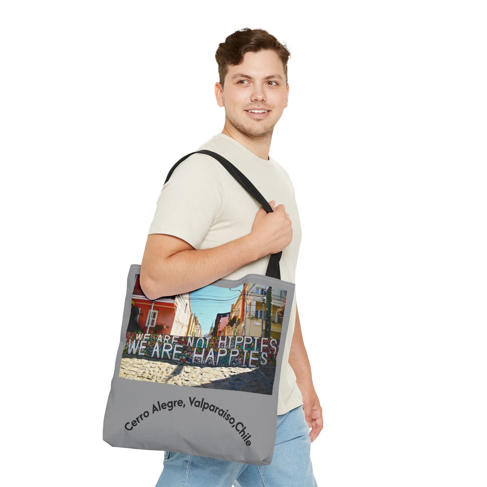 Vibrant Cerro Alegre Valparaíso Chile Travel & Beach Tote Bag - Image 11