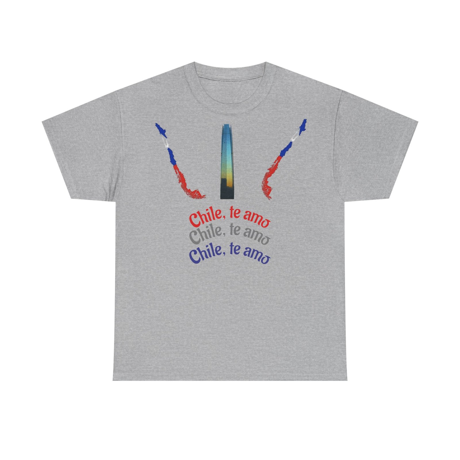 Chile Te Amo Unisex Heavy Cotton T-Shirt | Chilean Cultural Pride Tee - Image 13