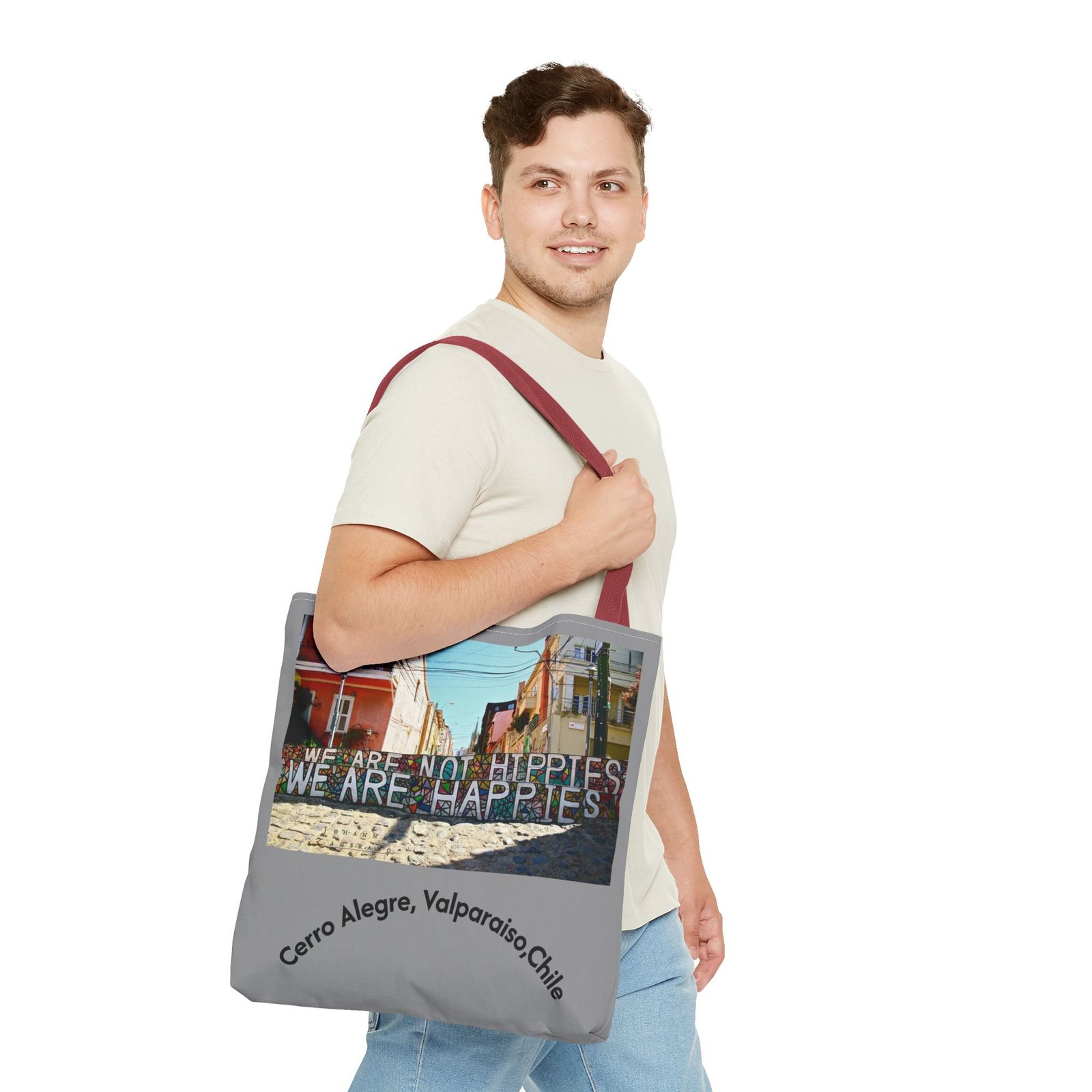 Vibrant Cerro Alegre Valparaíso Chile Travel & Beach Tote Bag - Image 23