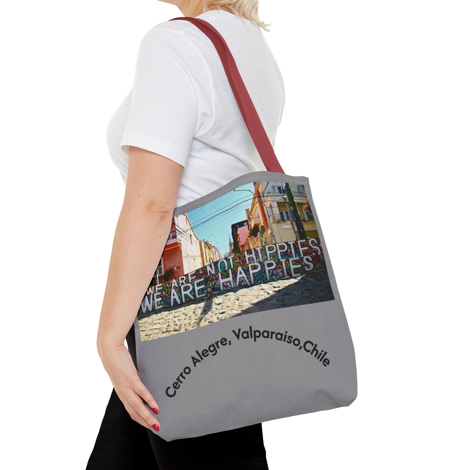 Vibrant Cerro Alegre Valparaíso Chile Travel & Beach Tote Bag - Image 20